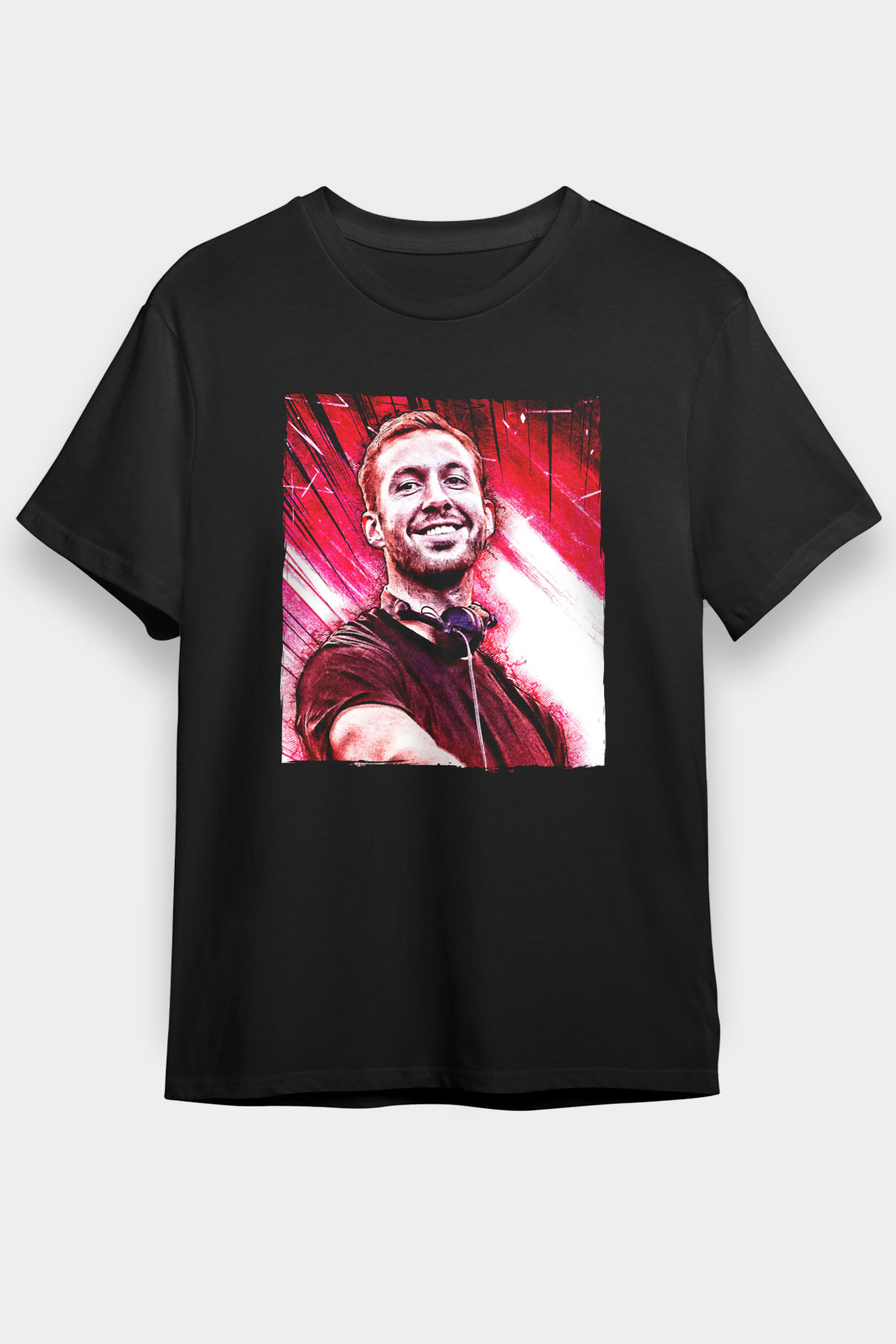 Calvin Harris Siyah Unisex Tişört T-Shirt - TişörtFabrikası