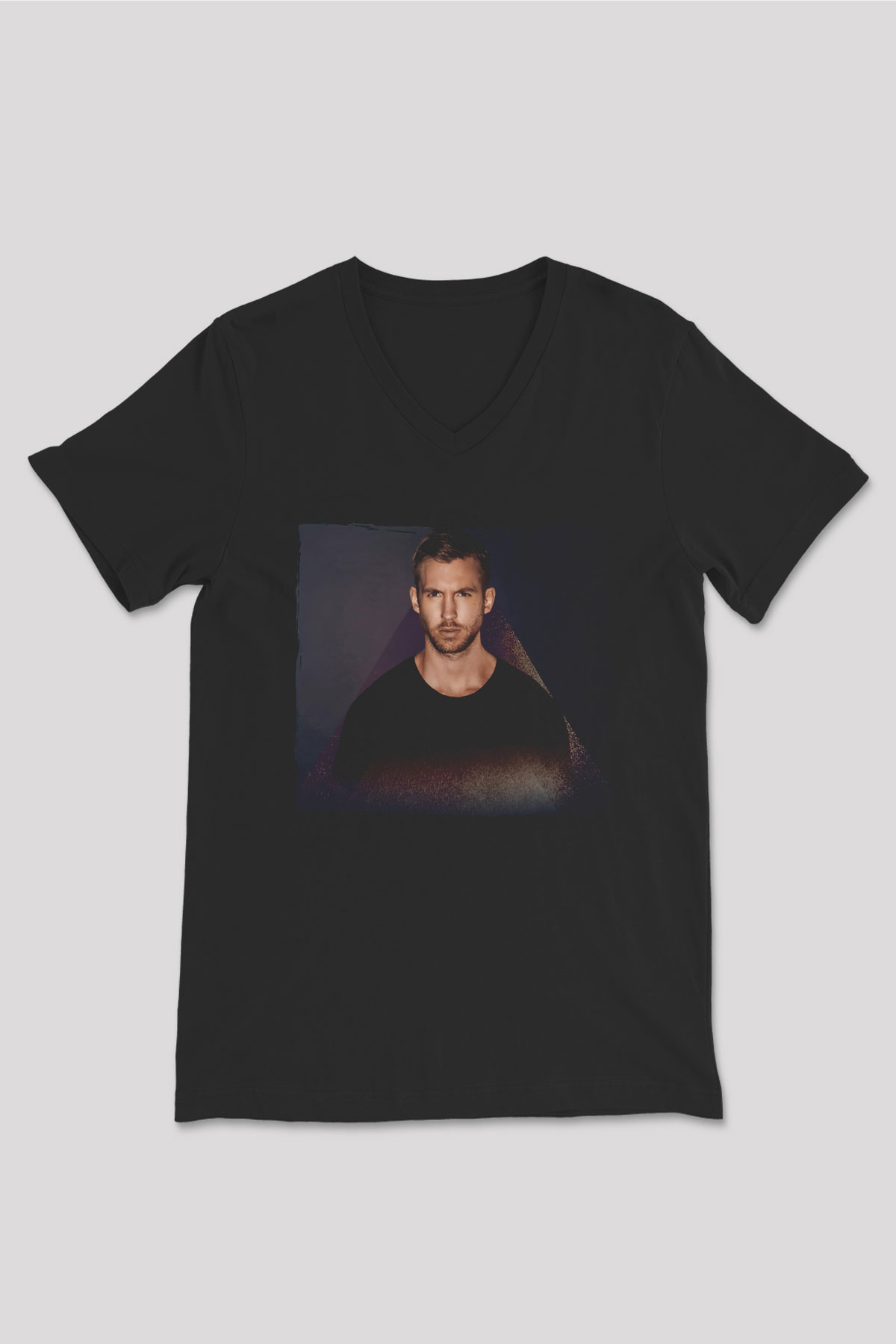 Calvin Harris Siyah Unisex V Yaka Tişört
