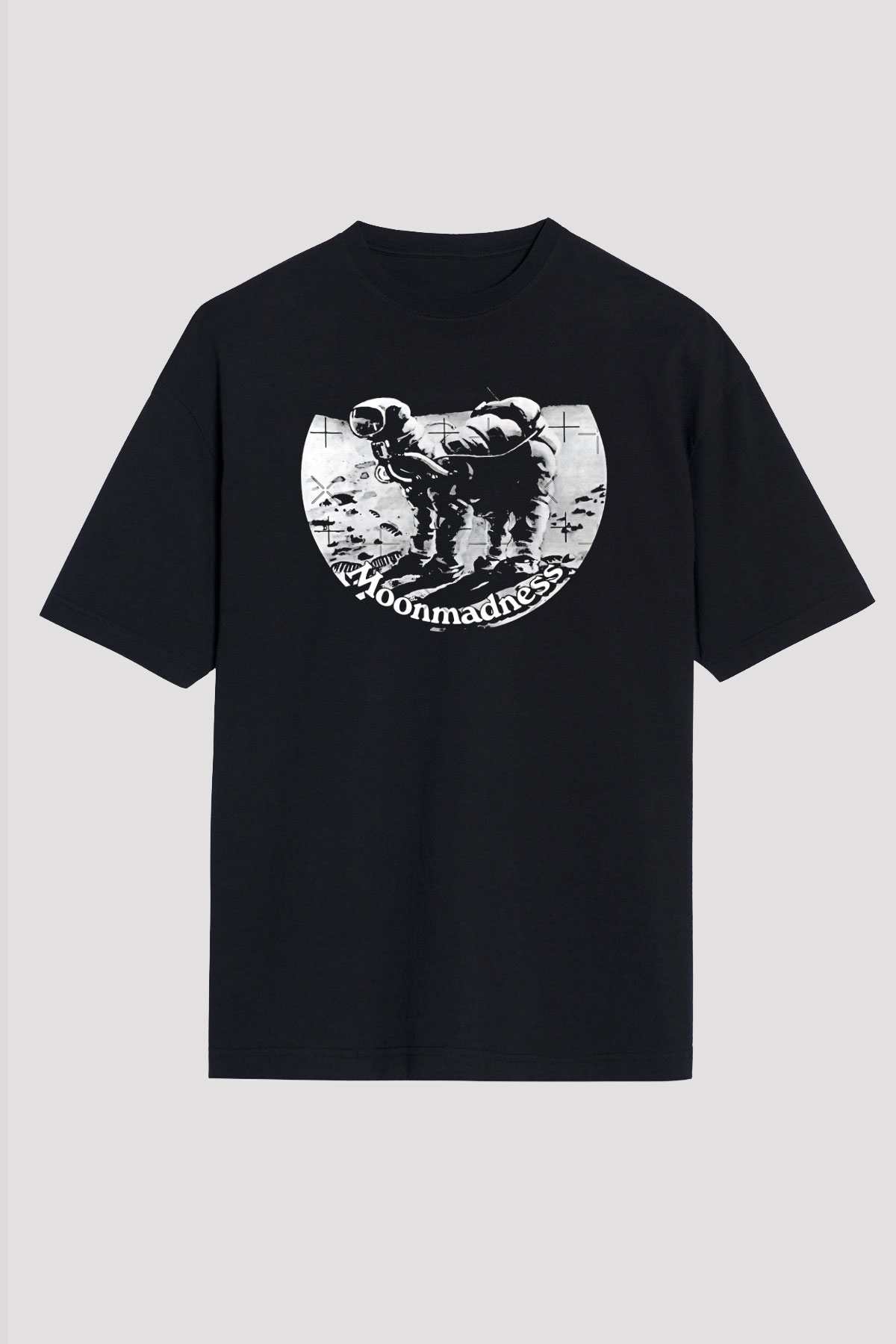 Camel Baskılı Unisex Siyah Oversize Tişört - Tshirt