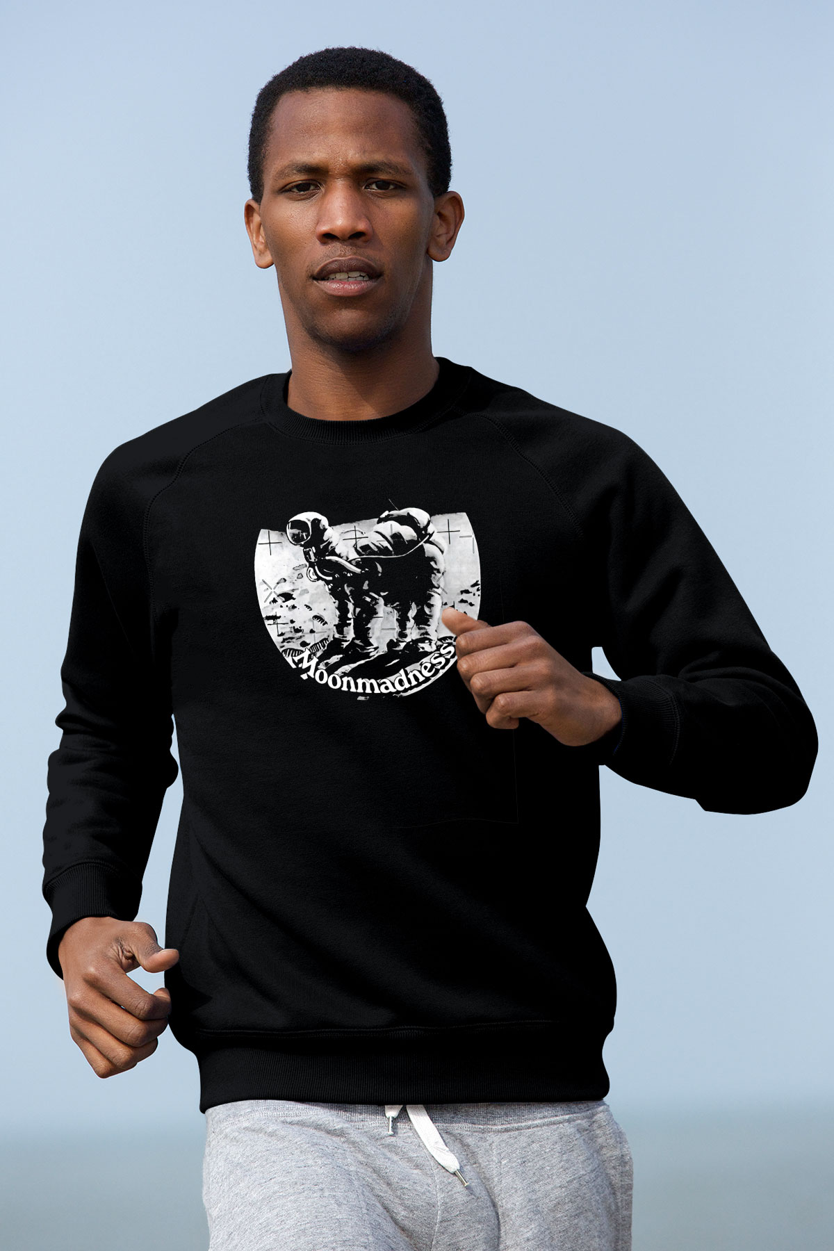 Camel Baskılı Unisex Siyah Sweatshirt