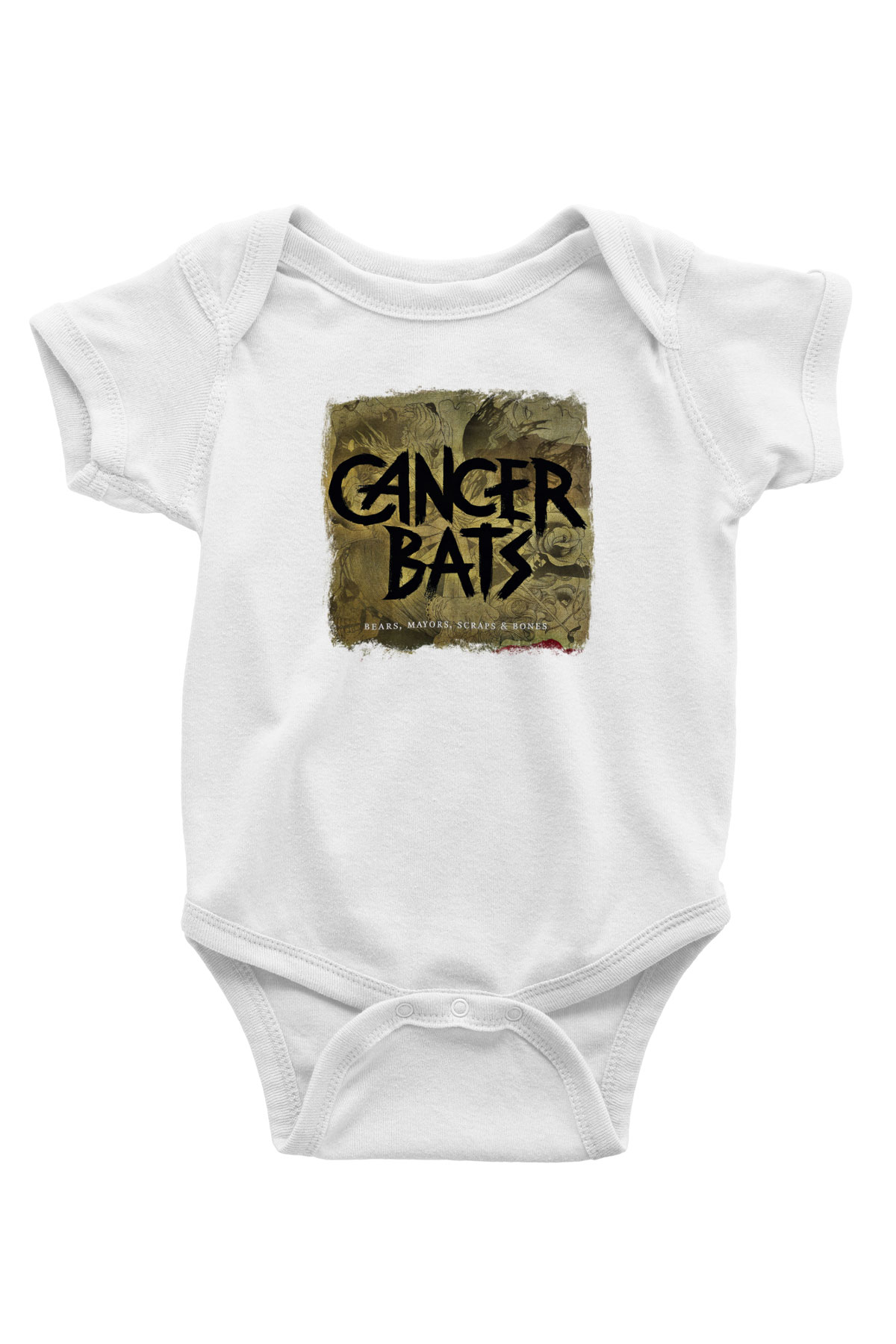 Cancer Bats Baskılı Unisex Beyaz Bebek Body - Zıbın