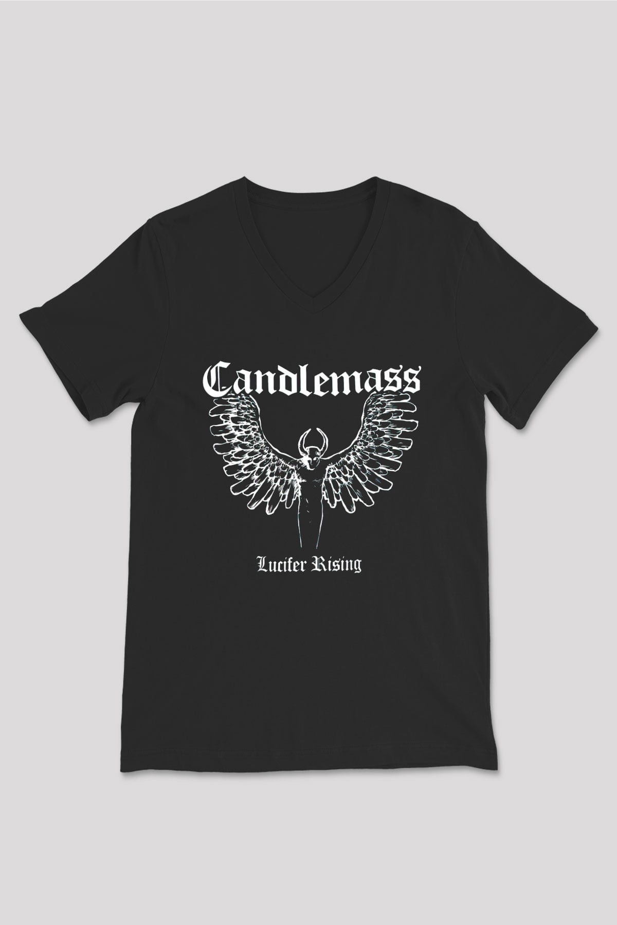 Candlemass Siyah Unisex V Yaka Tişört