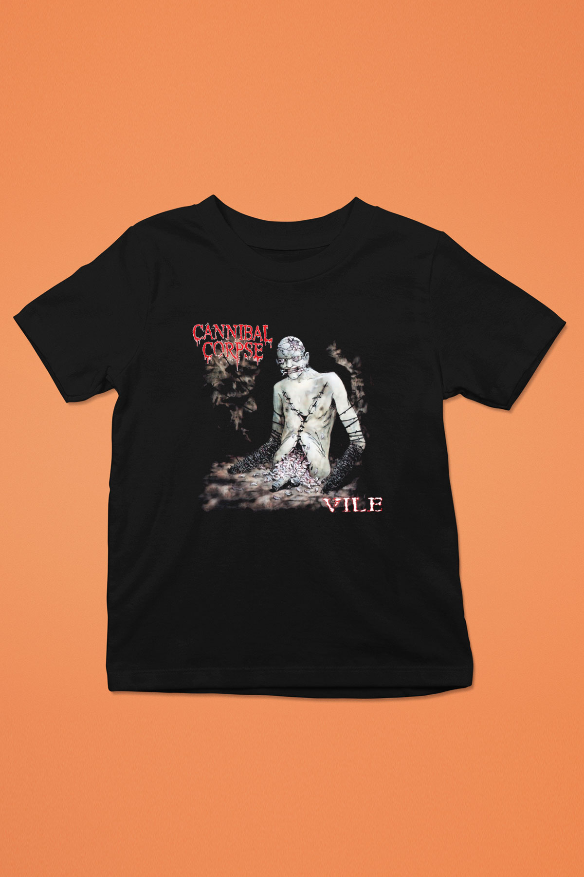 Cannibal Corpse Baskılı Siyah Unisex Çocuk Tişört