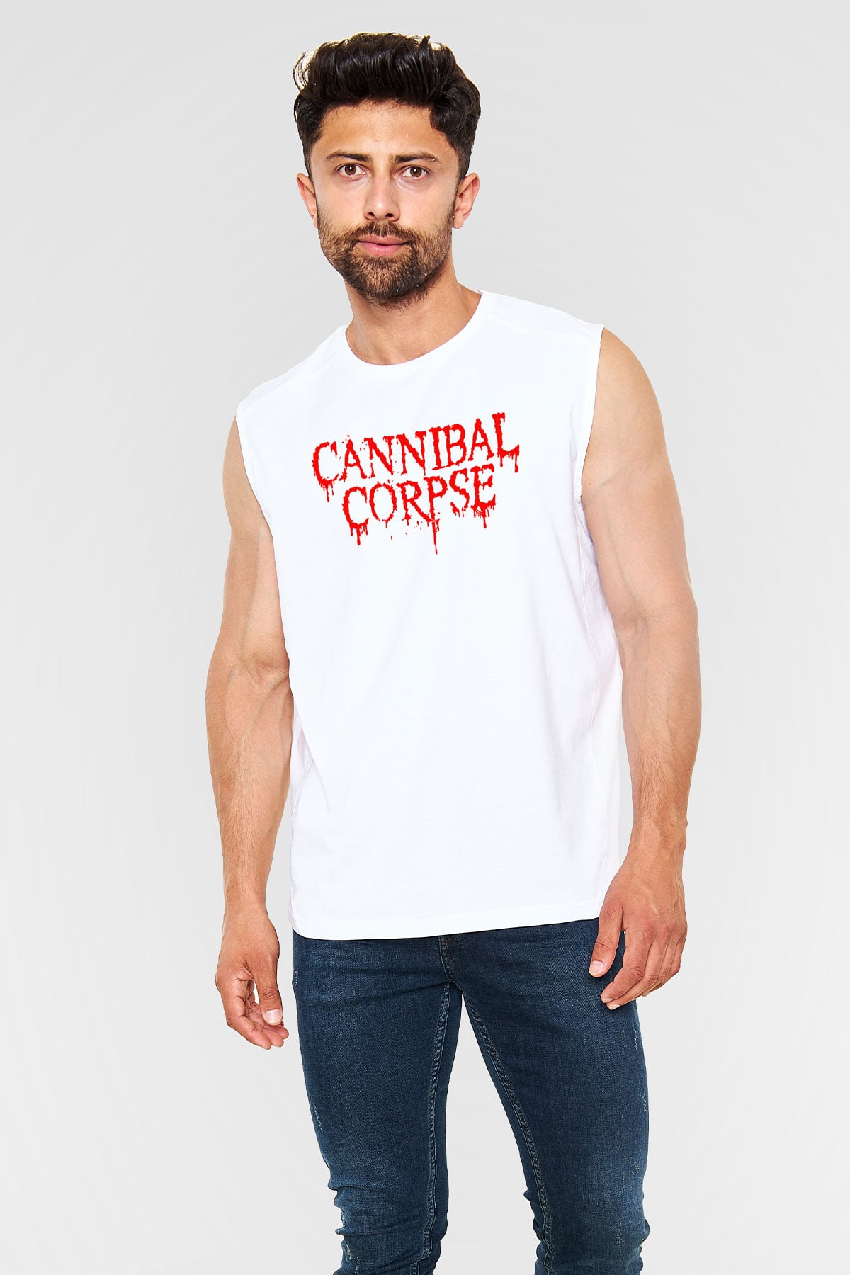 Cannibal Corpse Beyaz Unisex Kolsuz Tişört