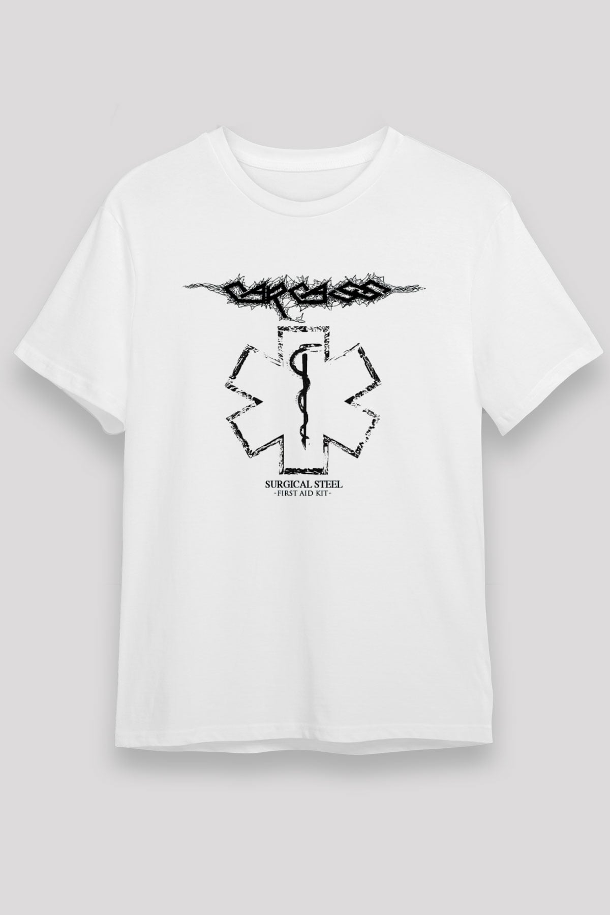 Carcass Beyaz Unisex Tişört T-Shirt - TişörtFabrikası