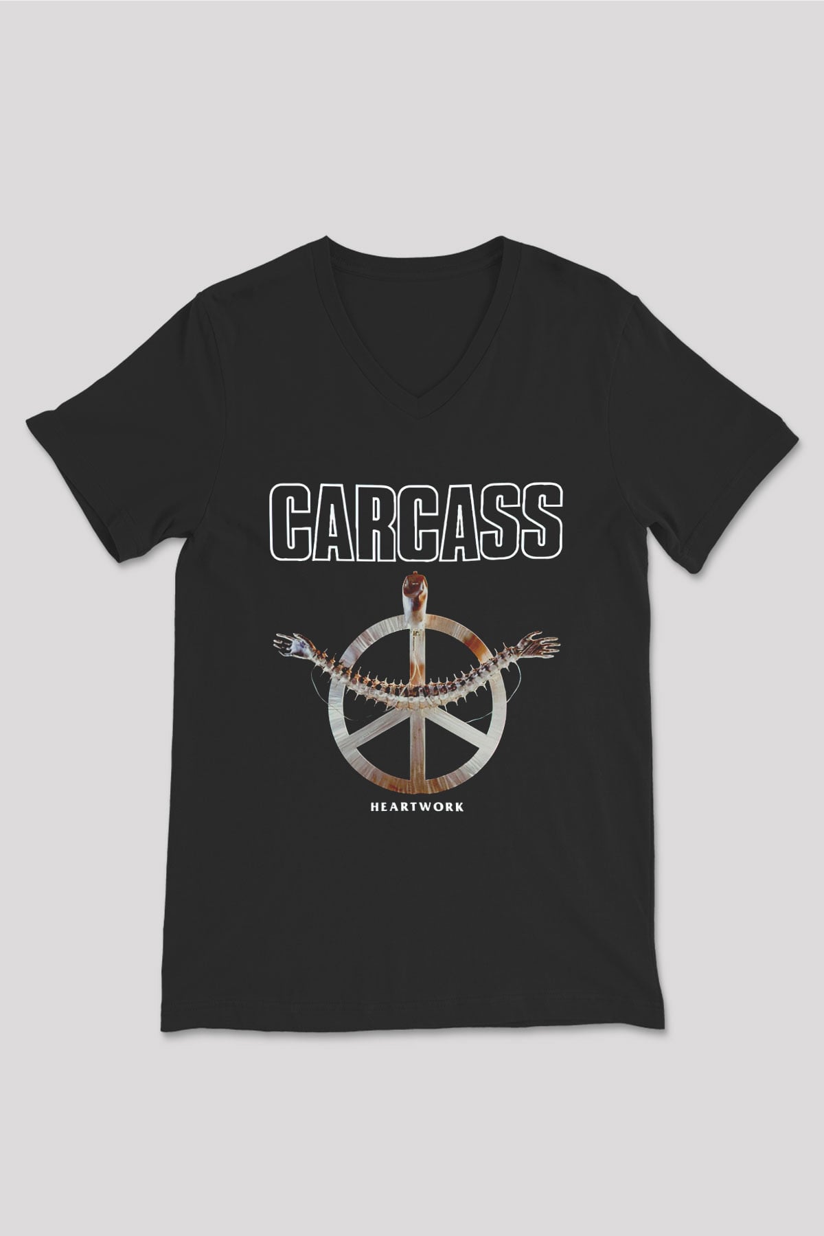 Carcass Siyah Unisex V Yaka Tişört