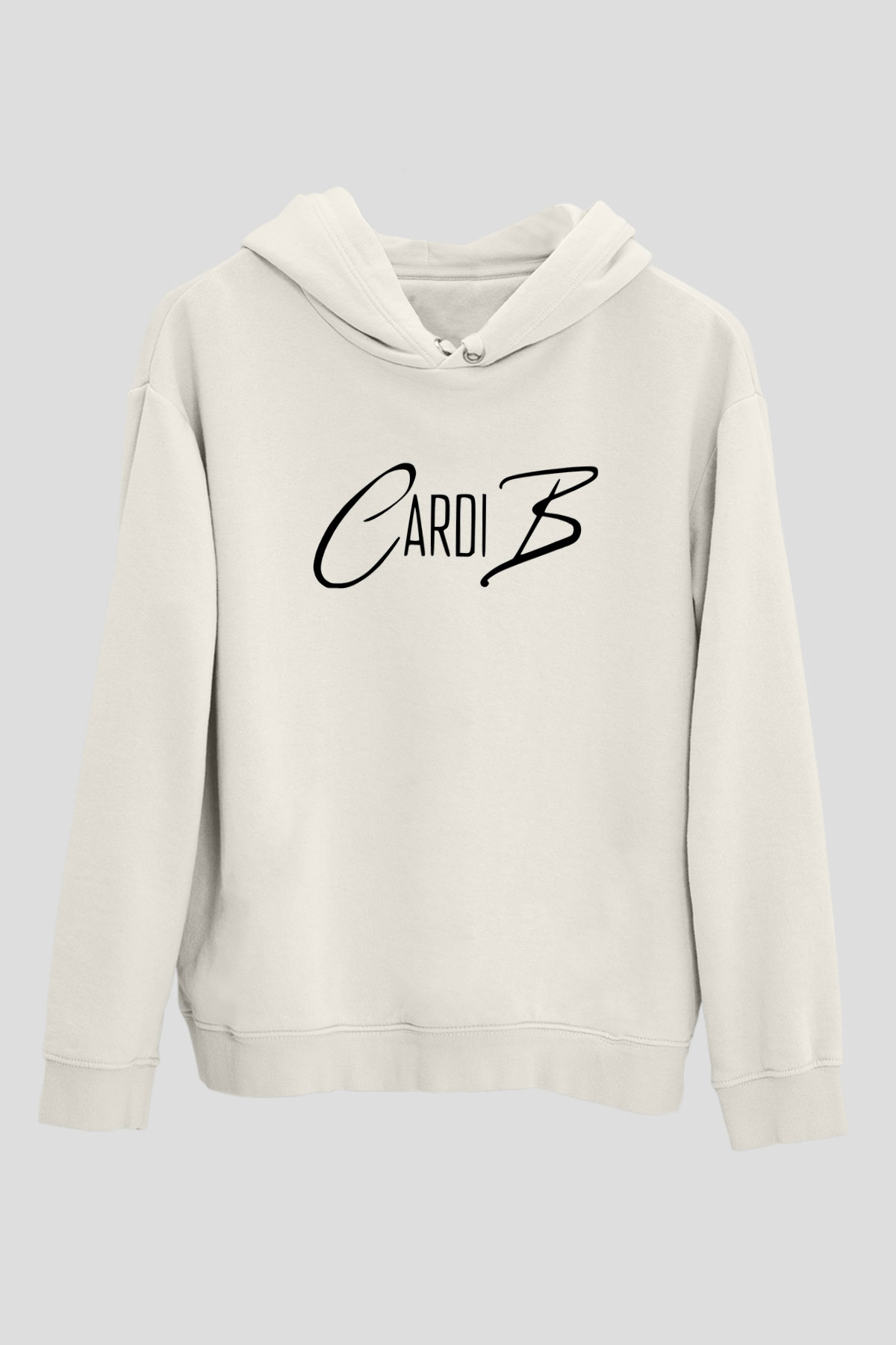 Cardi B Beyaz Unisex Kapşonlu Sweatshirt