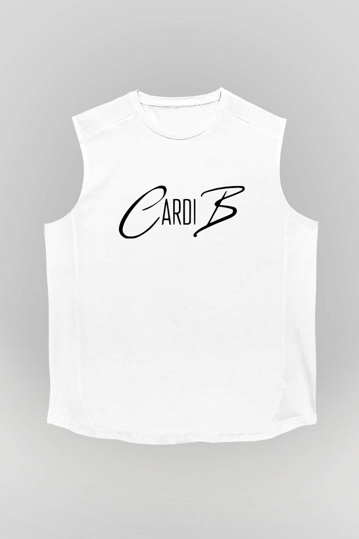 Cardi B Beyaz Unisex Kolsuz Tişört