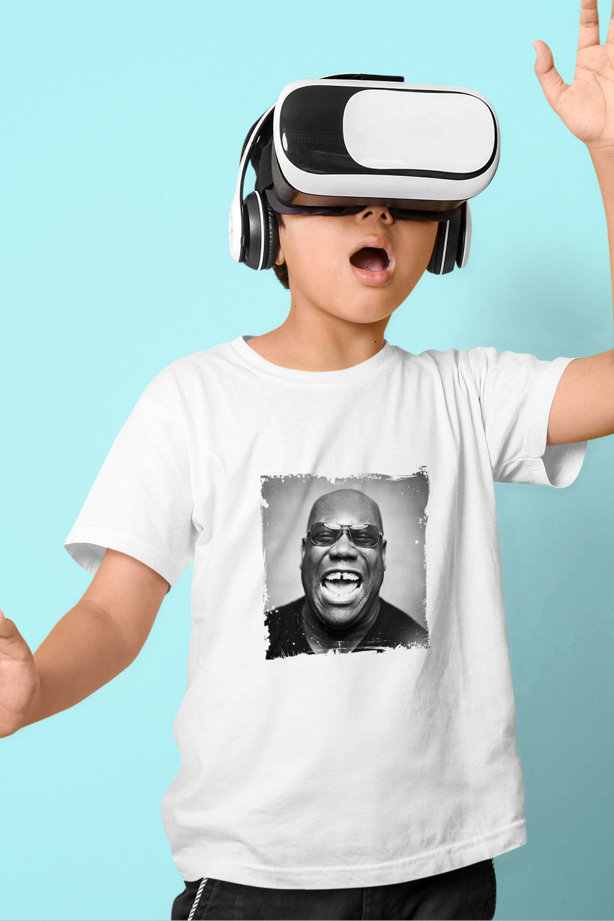 Carl Cox Baskılı Beyaz Çocuk Tişört