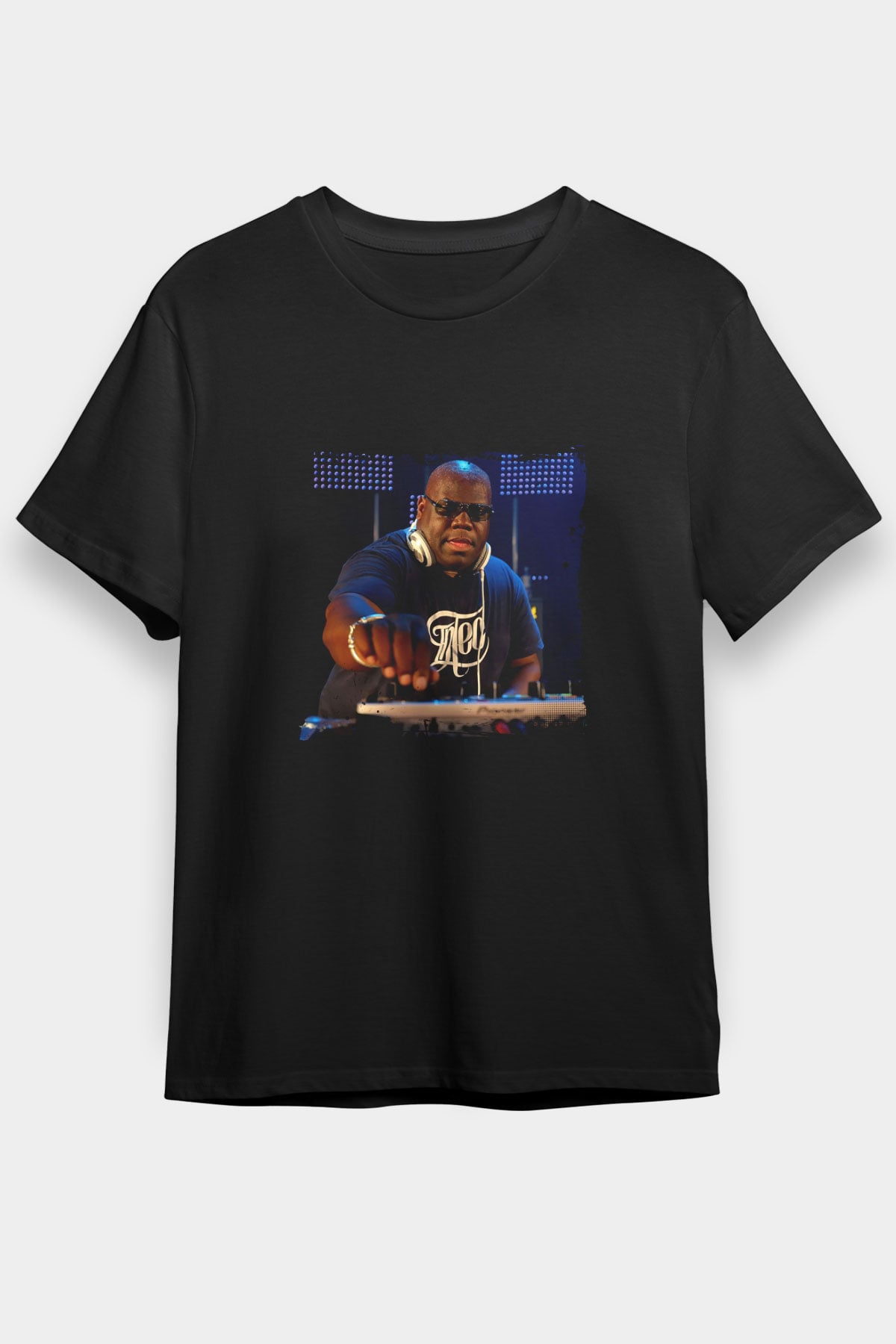 Carl Cox Baskılı Unisex Siyah Tişört