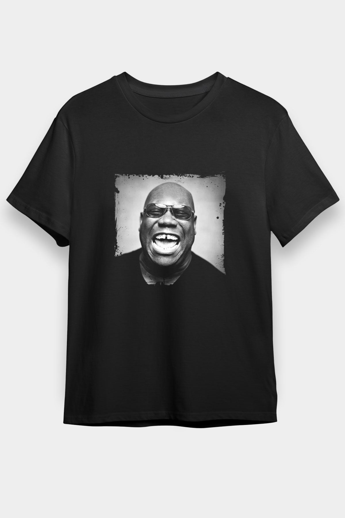 Carl Cox Baskılı Unisex Siyah Tişört