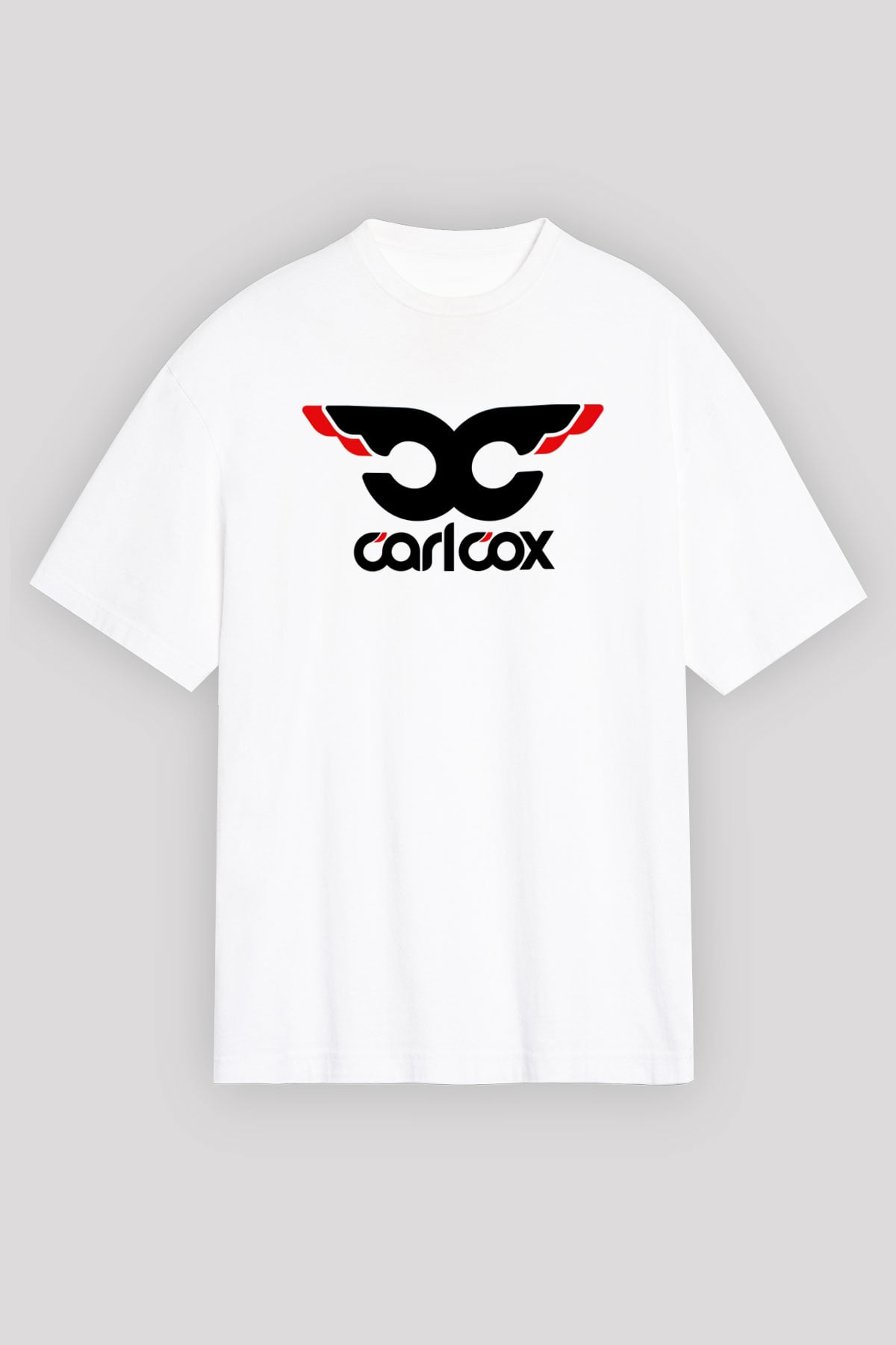 Carl Cox Beyaz Unisex Oversize Tişört T-Shirt