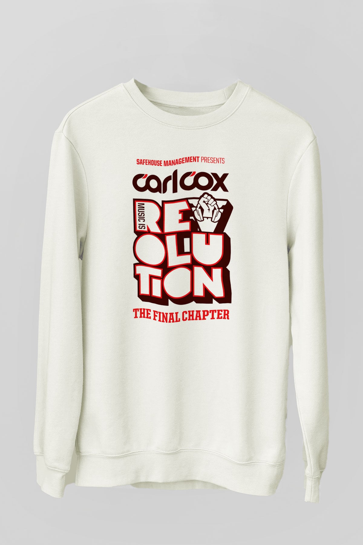 Carl Cox Beyaz Unisex Sweatshirt