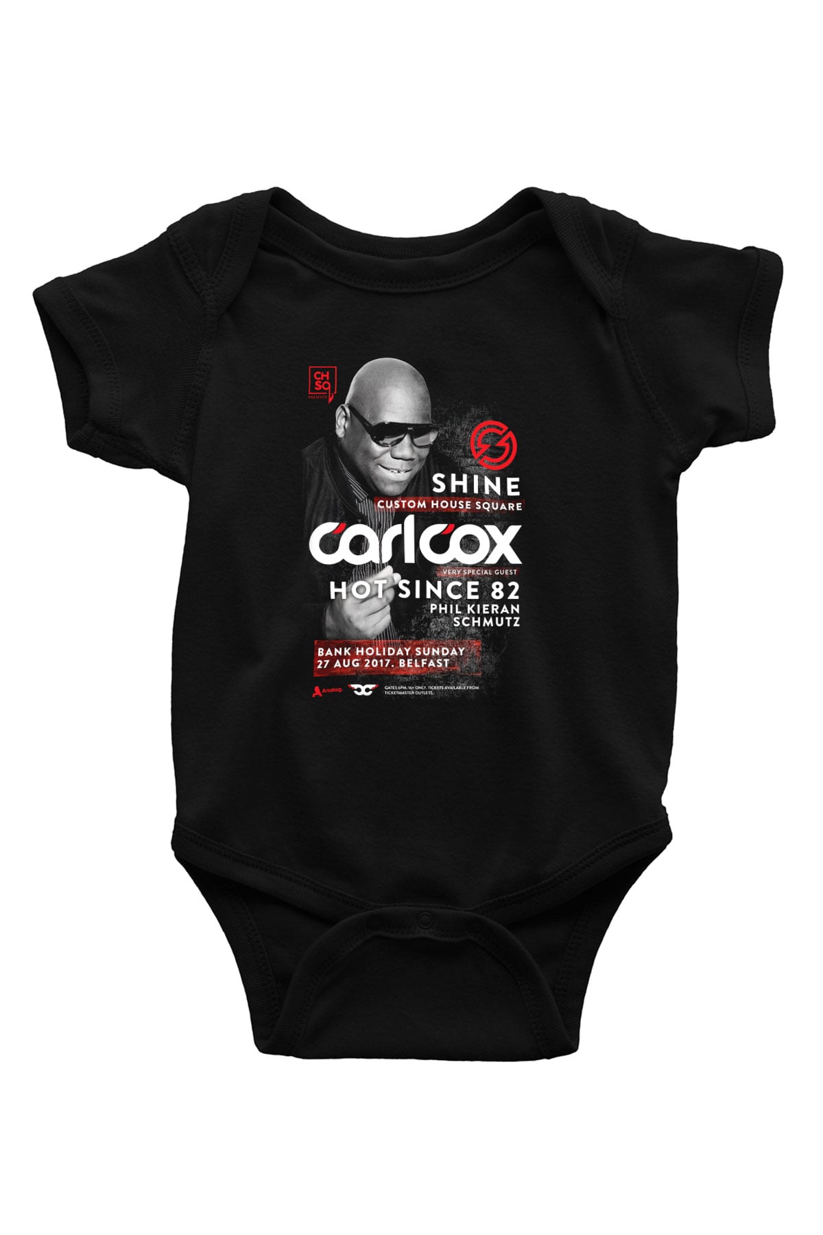Carl Cox Siyah Bebek Body - Zıbın