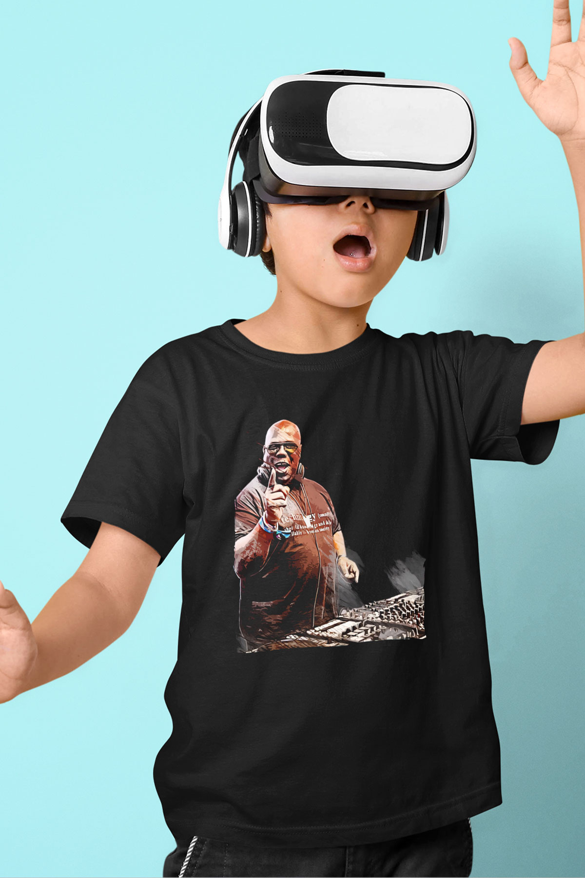 Carl Cox Siyah Unisex Çocuk Tişört