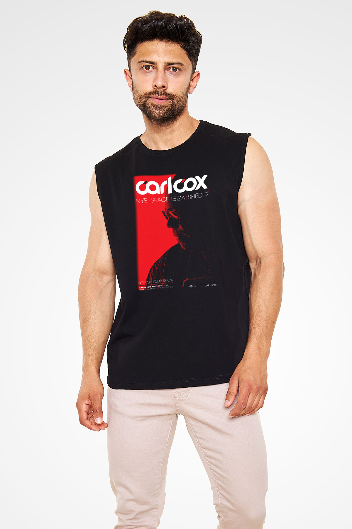 Carl Cox Siyah Unisex Kolsuz Tişört