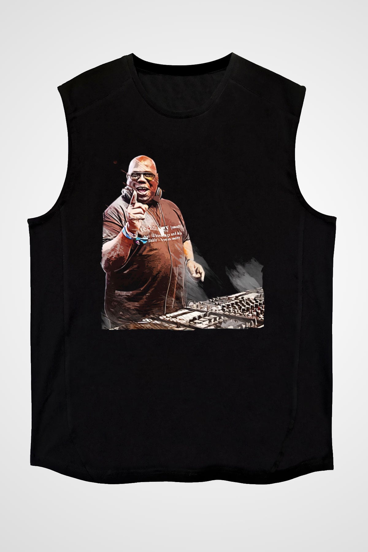 Carl Cox Siyah Unisex Kolsuz Tişört