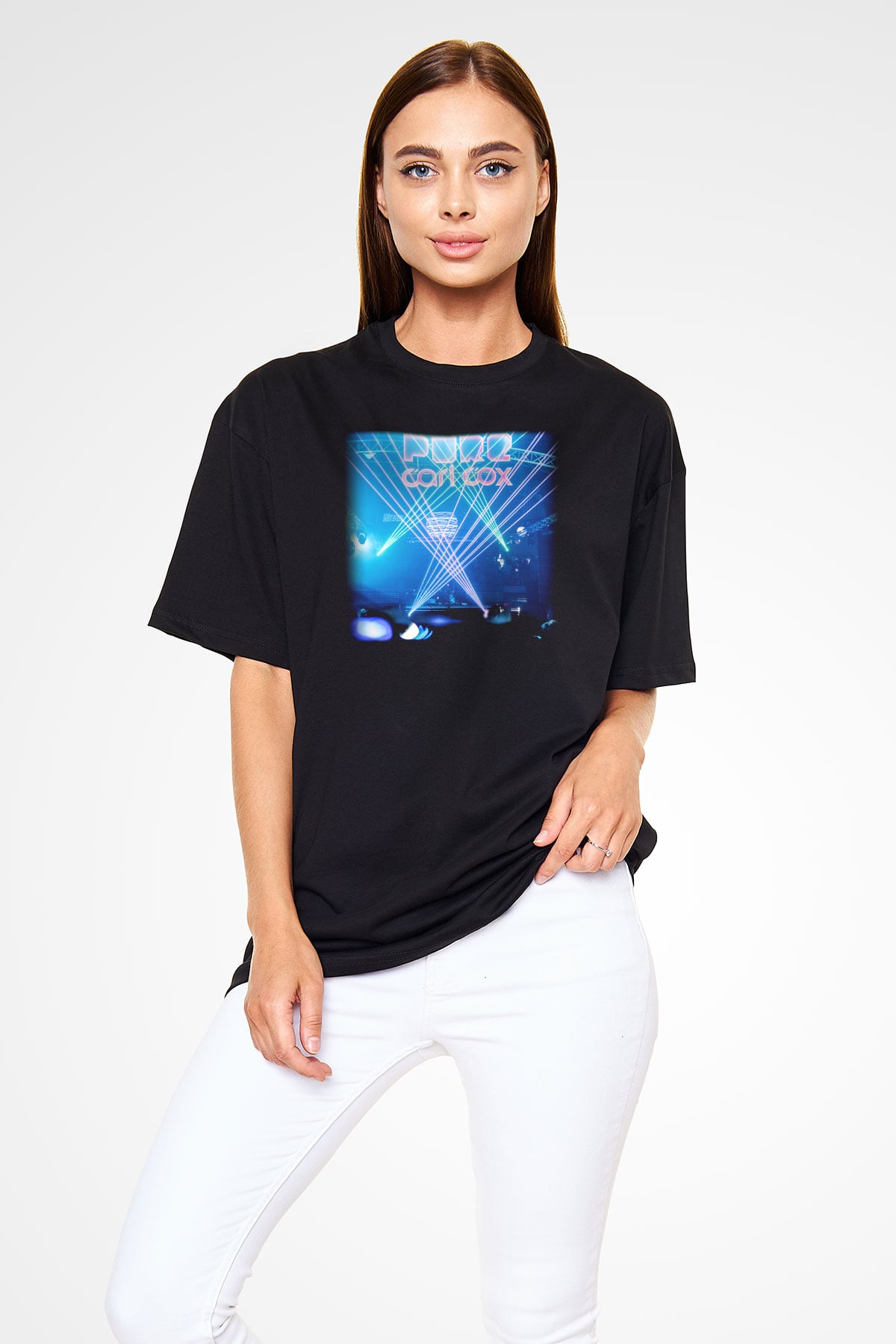 Carl Cox Siyah Unisex Oversize Tişört T-Shirt
