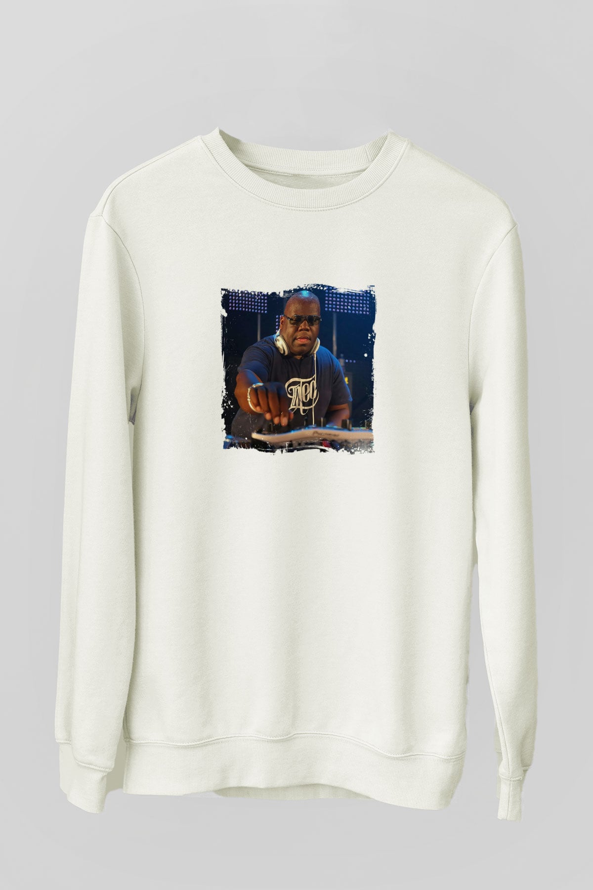 Carl CoxBaskılı Beyaz Sweatshirt