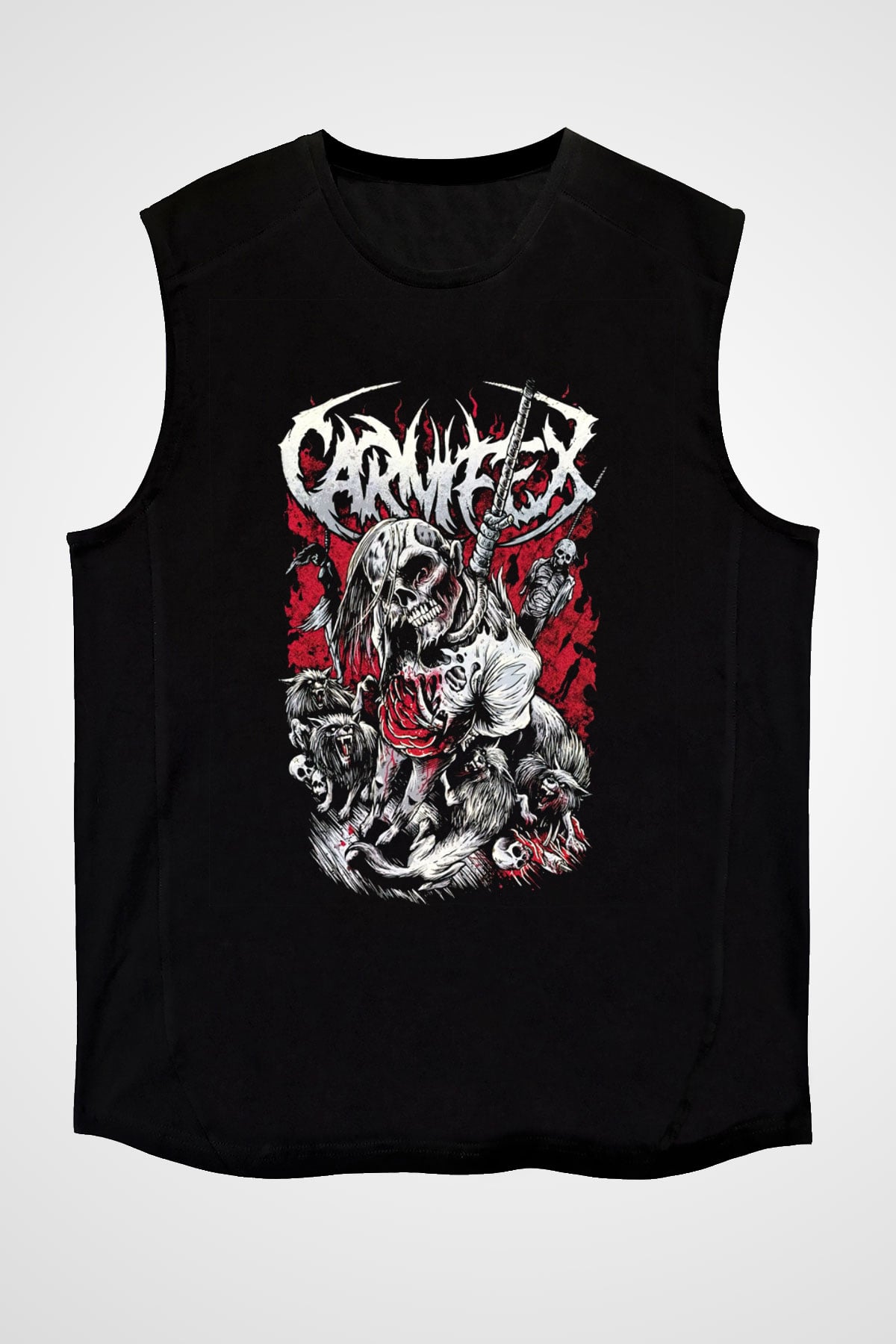 Carnifex Siyah Unisex Kolsuz Tişört
