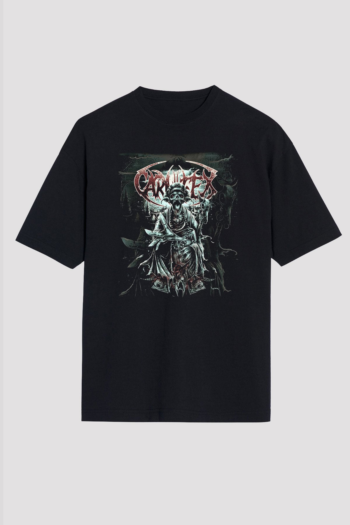 Carnifex Siyah Unisex Oversize Tişört T-Shirt