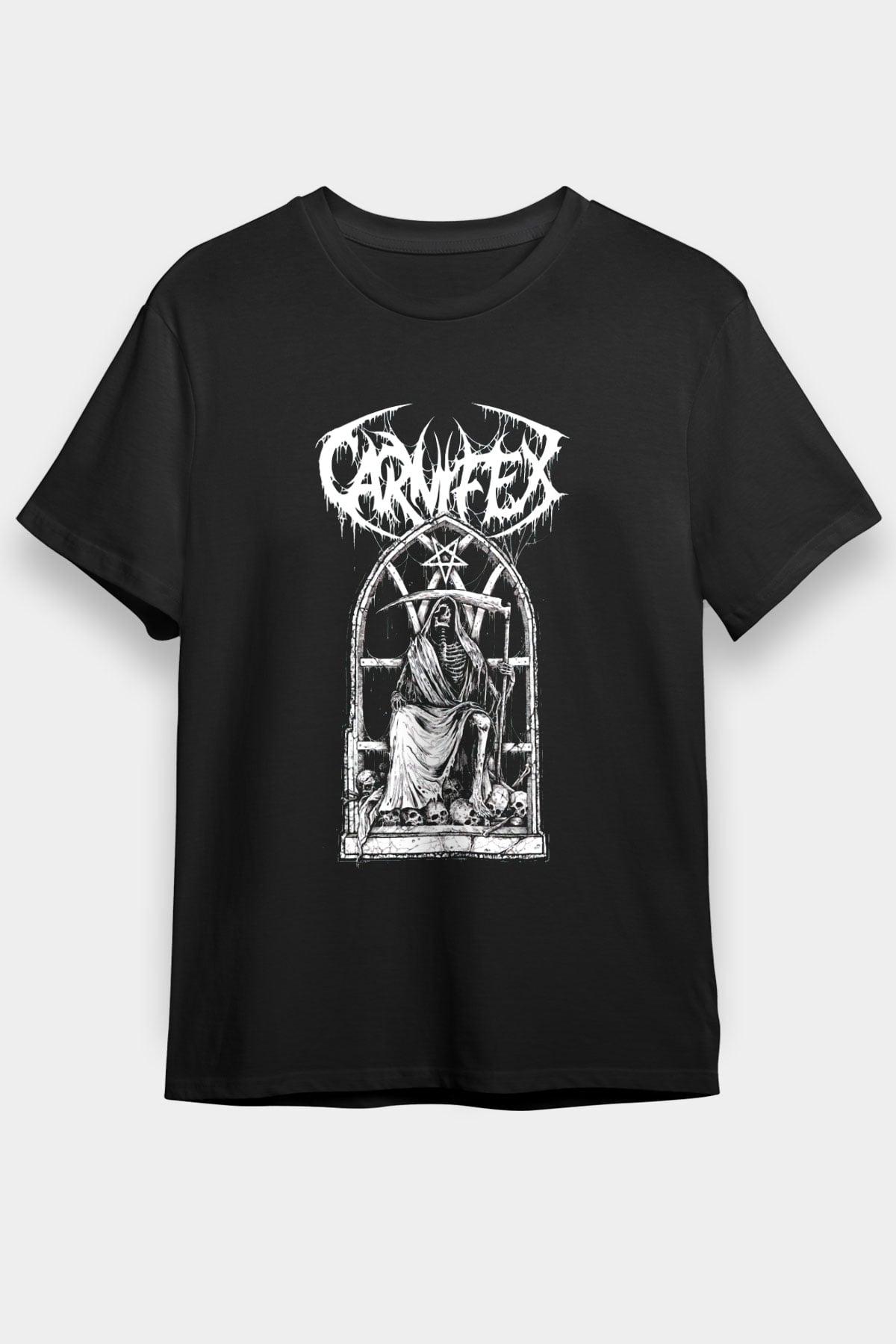 Carnifex Siyah Unisex Tişört T-Shirt - TişörtFabrikası