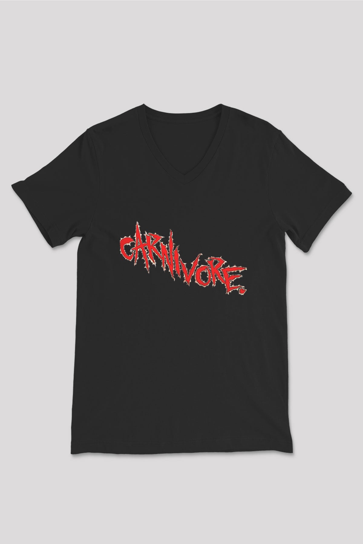 Carnivore Siyah Unisex V Yaka Tişört