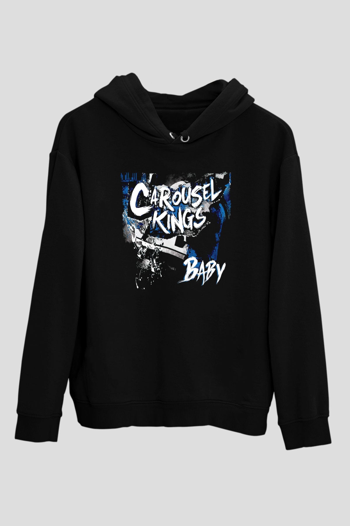 Carousel Kings Siyah Unisex Kapüşonlu Sweatshirt