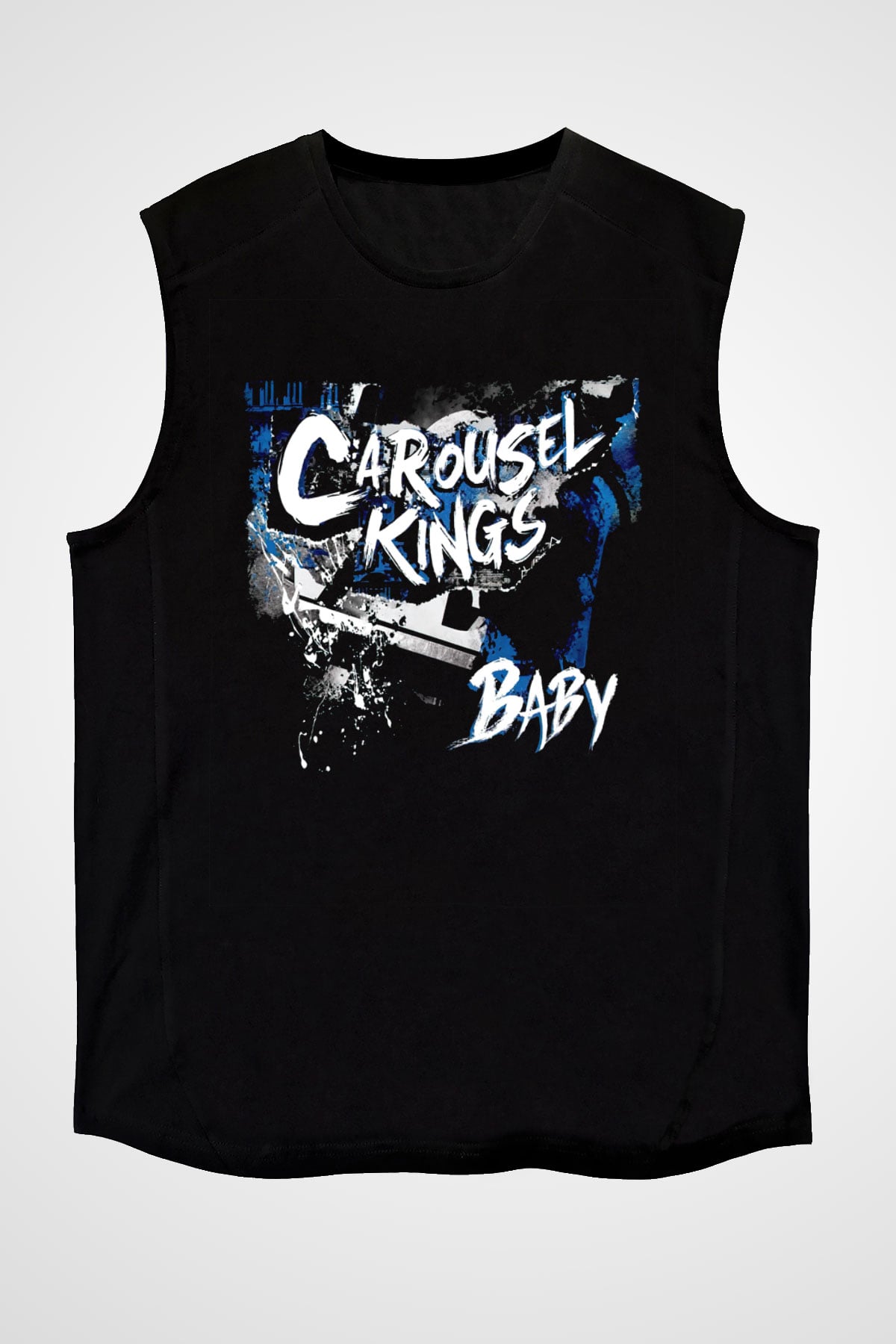 Carousel Kings Siyah Unisex Kolsuz Tişört