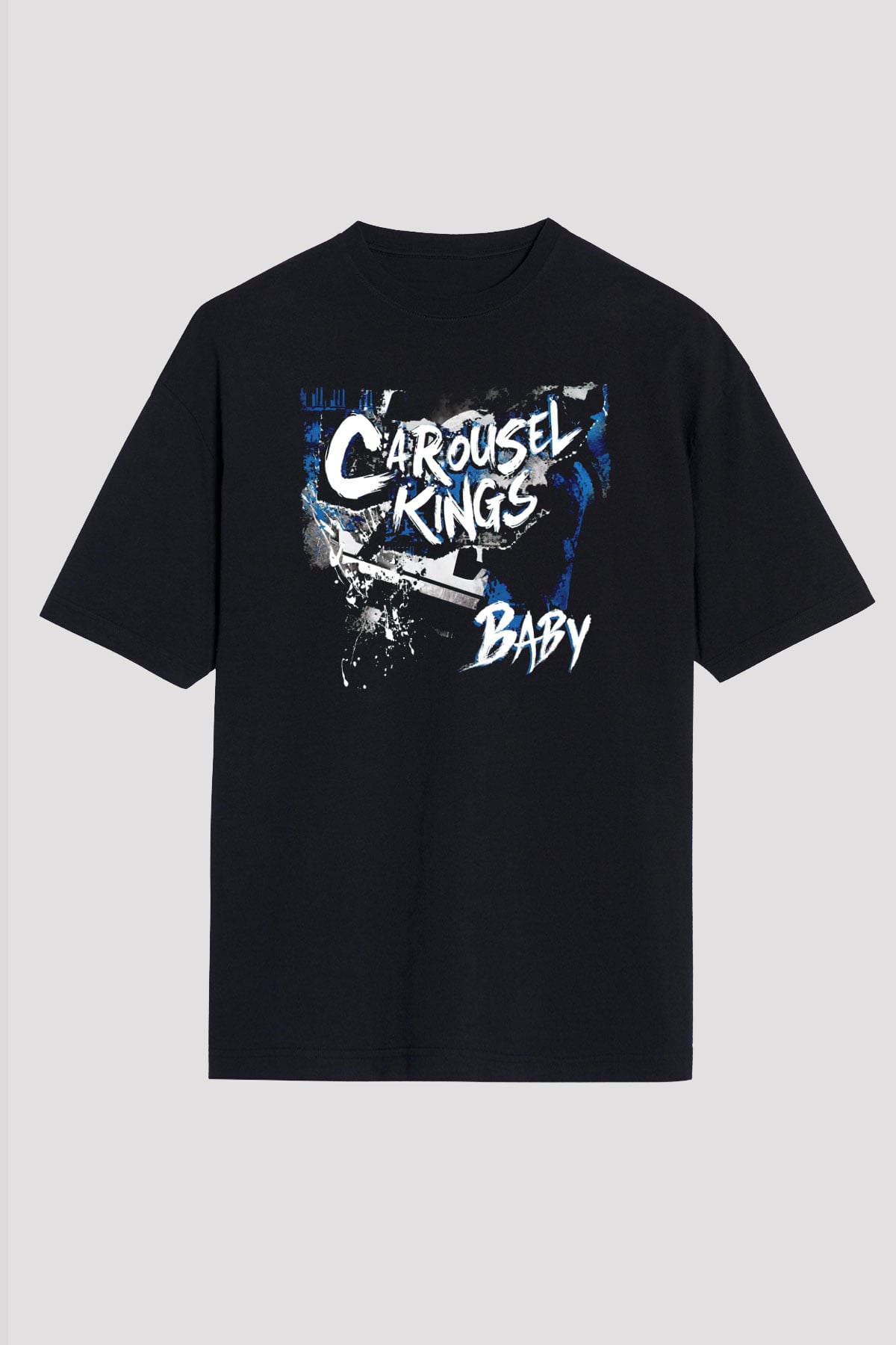 Carousel Kings Siyah Unisex Tişört T-Shirt - TişörtFabrikası