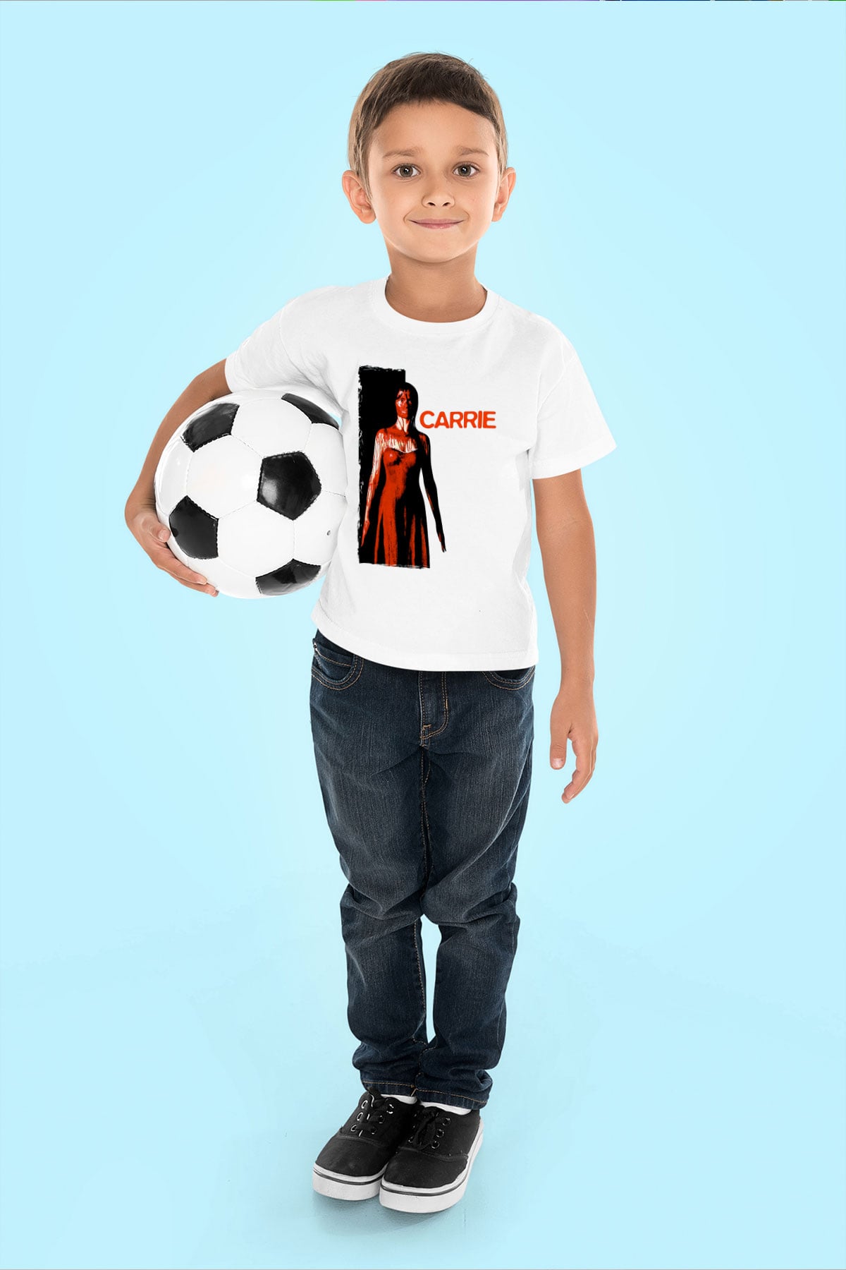 Carrie Beyaz Unisex  Çocuk Tişört