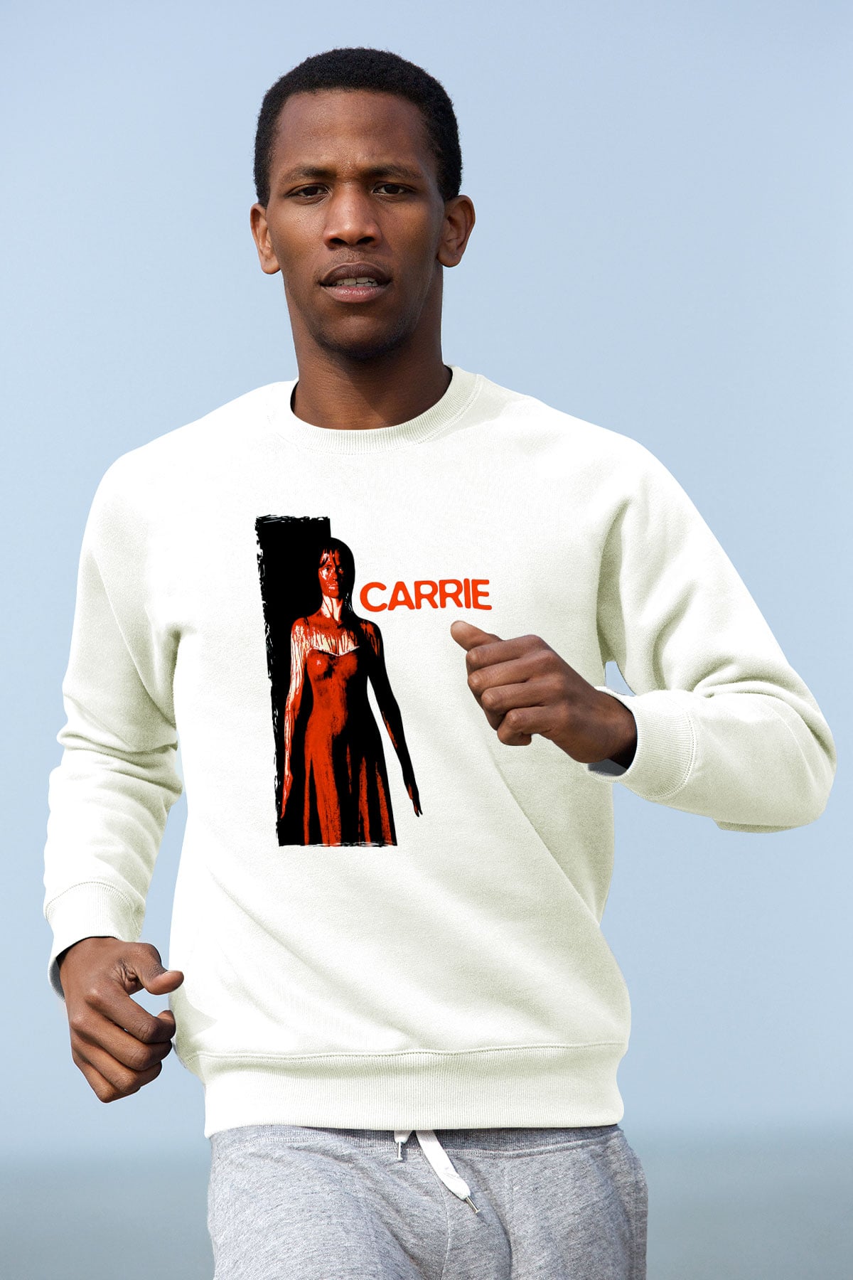 Carrie Beyaz Unisex  Sweatshirt