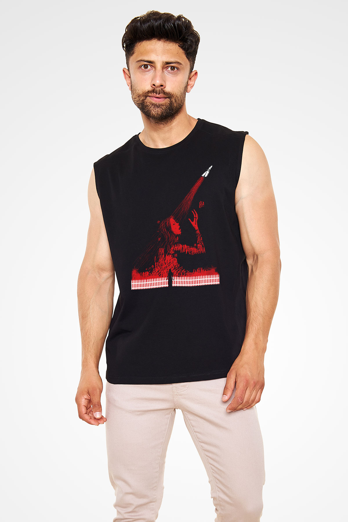 Carrie Siyah Unisex Kolsuz Tişört