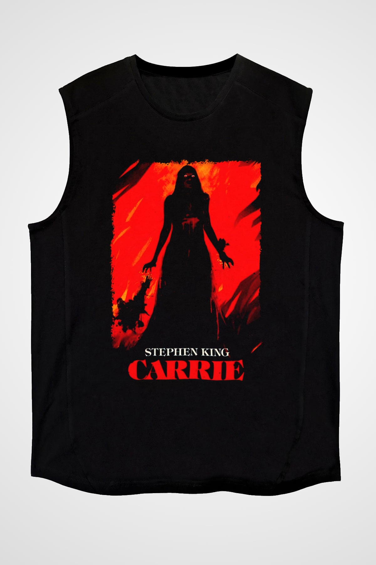 Carrie Siyah Unisex  Kolsuz Tişört