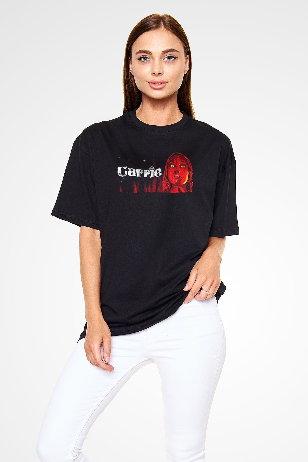Carrie Siyah Unisex Tişört