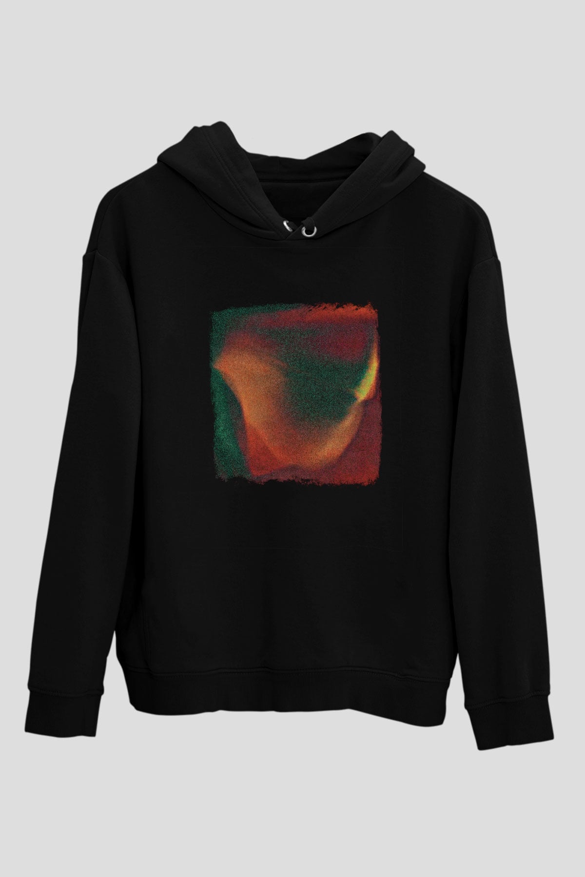 Casey Baskılı Unisex Siyah Hoodie