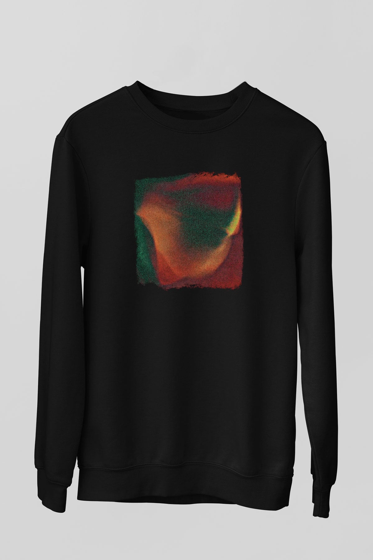 Casey Baskılı Unisex Siyah Sweatshirt