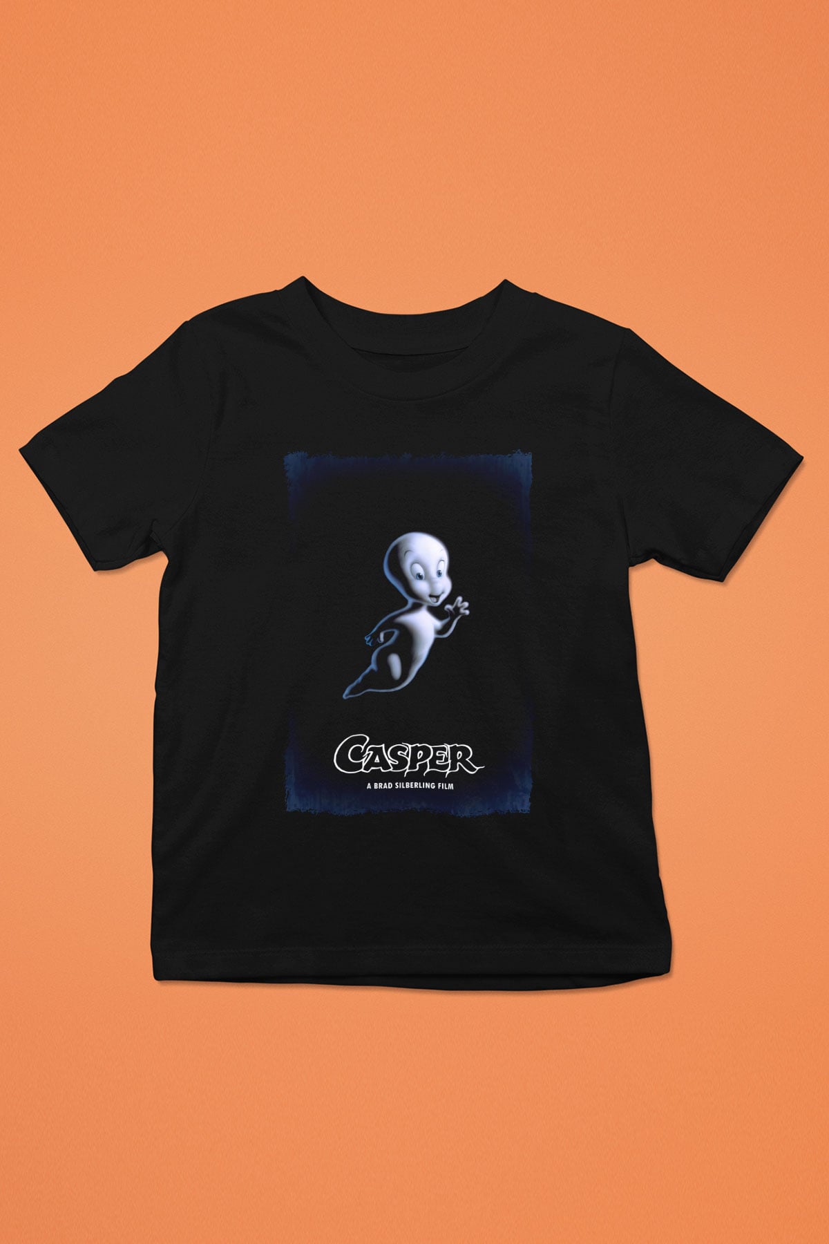 Casper Baskılı Unisex Siyah  Çocuk Tişört