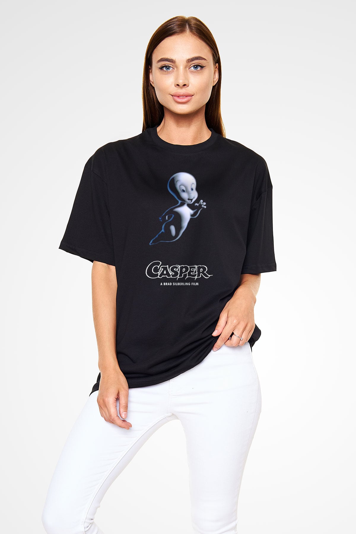 Casper the Friendly Ghost Siyah Unisex Tişört