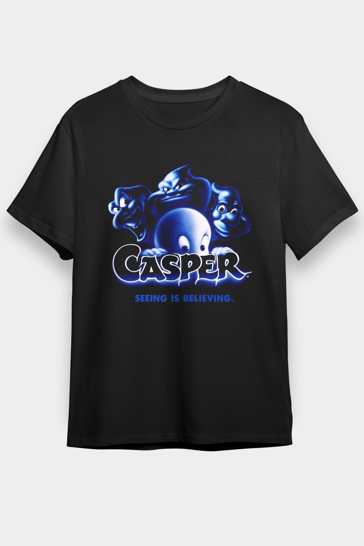 Casper the Friendly Ghost Siyah Unisex Tişört
