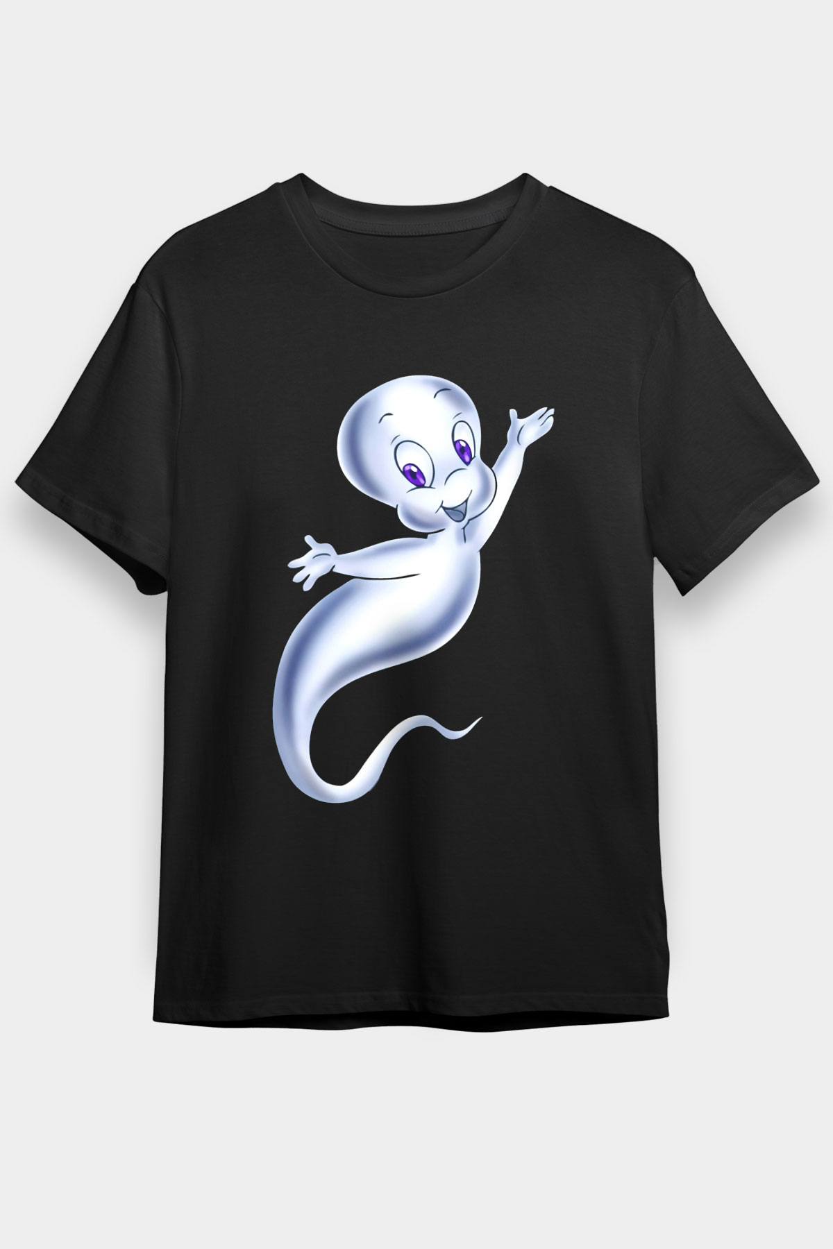 Casper the Friendly Ghost Siyah Unisex Tişört
