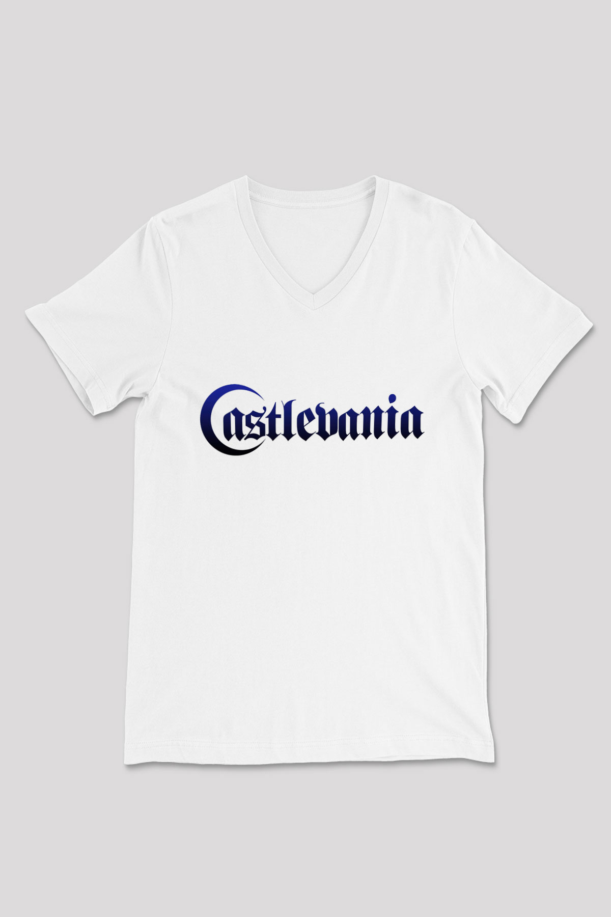 Castlevania: Lords of Shadow Beyaz Unisex V Yaka Tişört T-Shirt