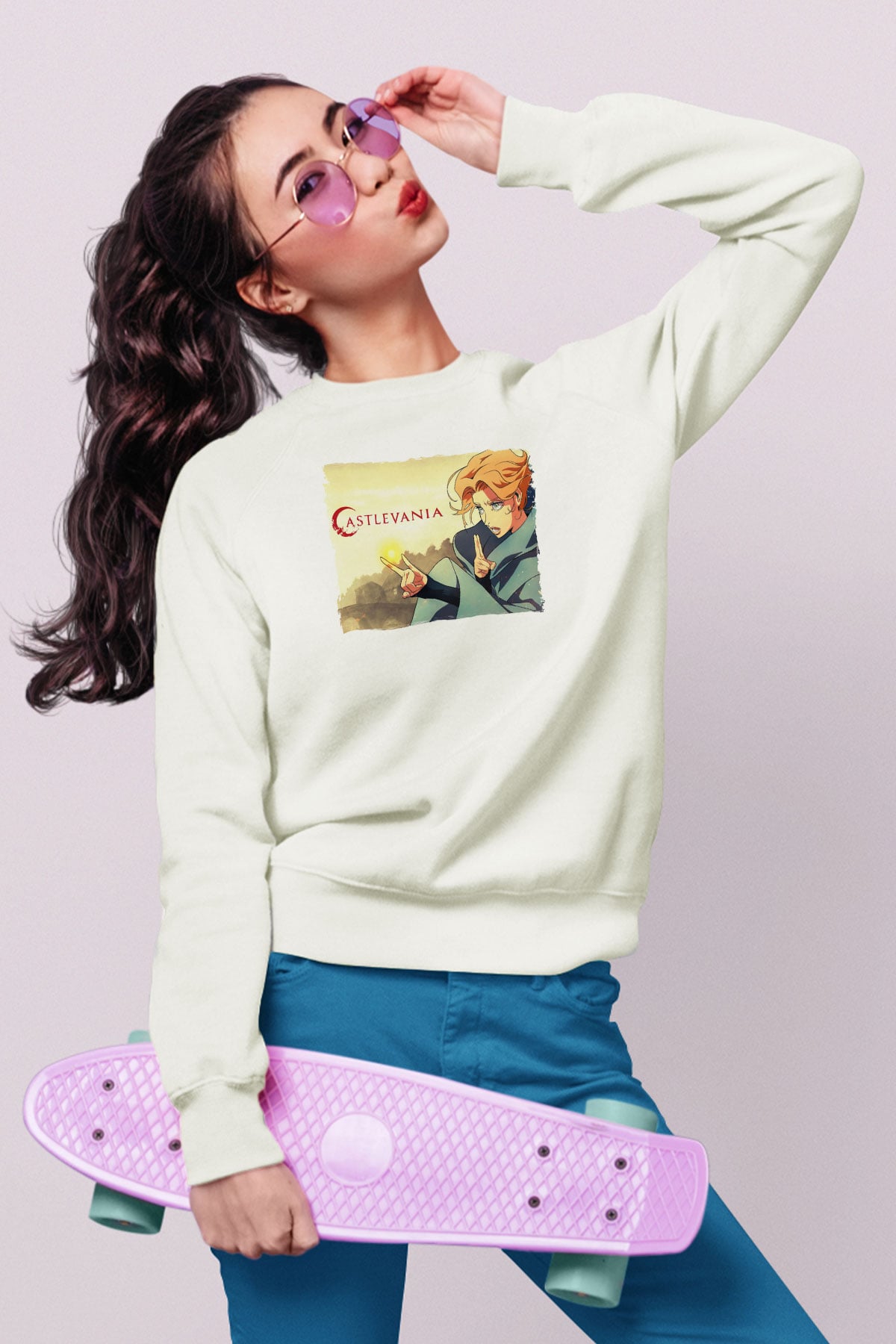 Castlevania: Lords of Shadow Beyaz Unisex Sweatshirt