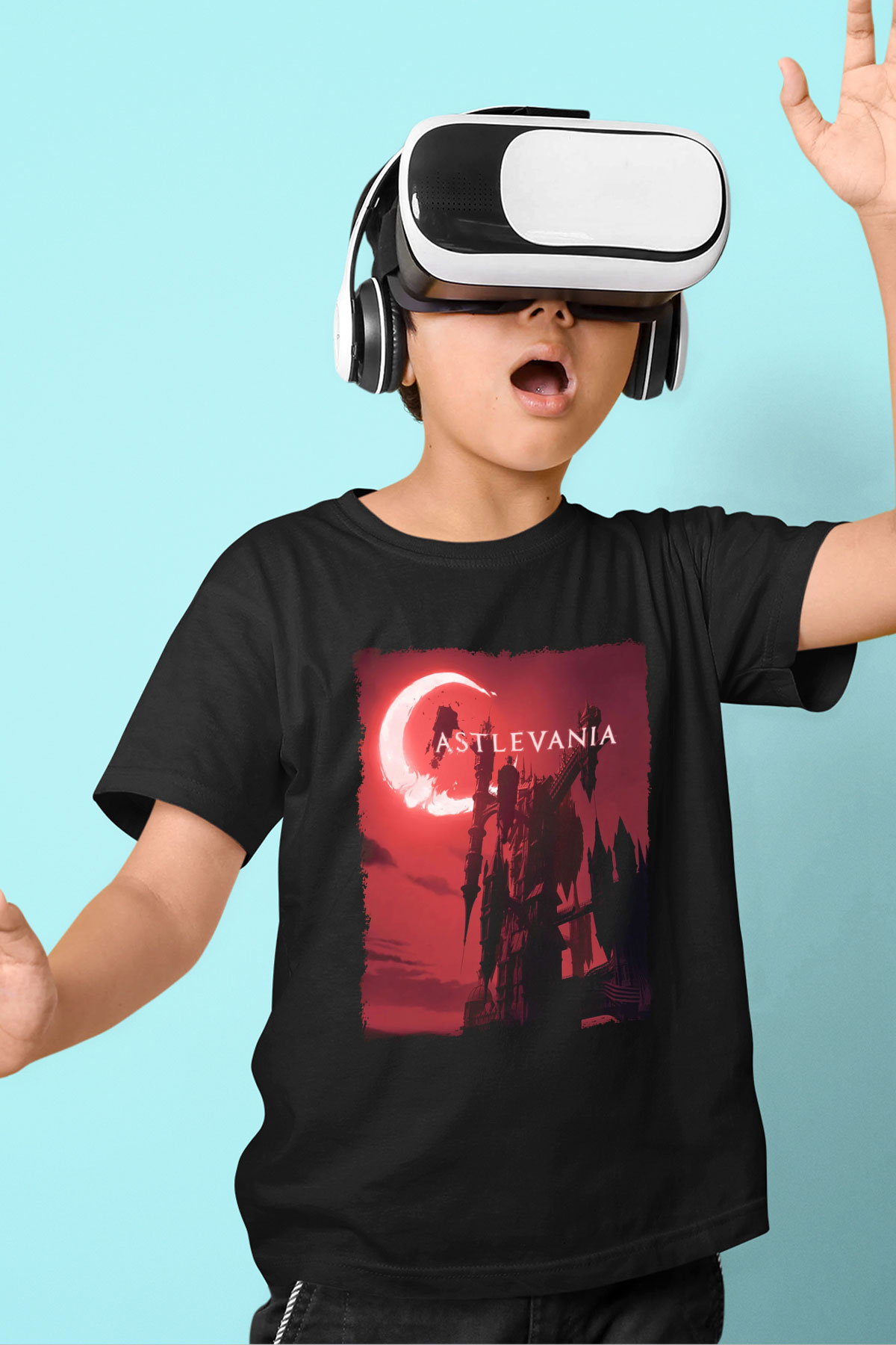Castlevania: Lords of Shadow Siyah Unisex Çocuk Tişört