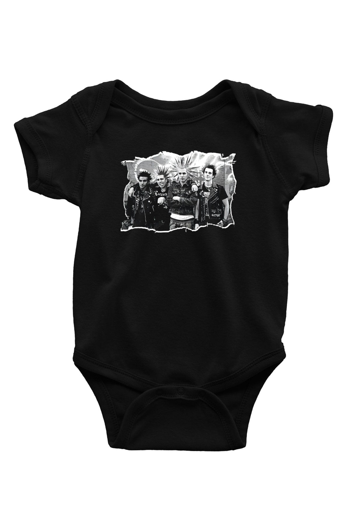 Casualties Baskılı Unisex Siyah Bebek Body - Zıbın