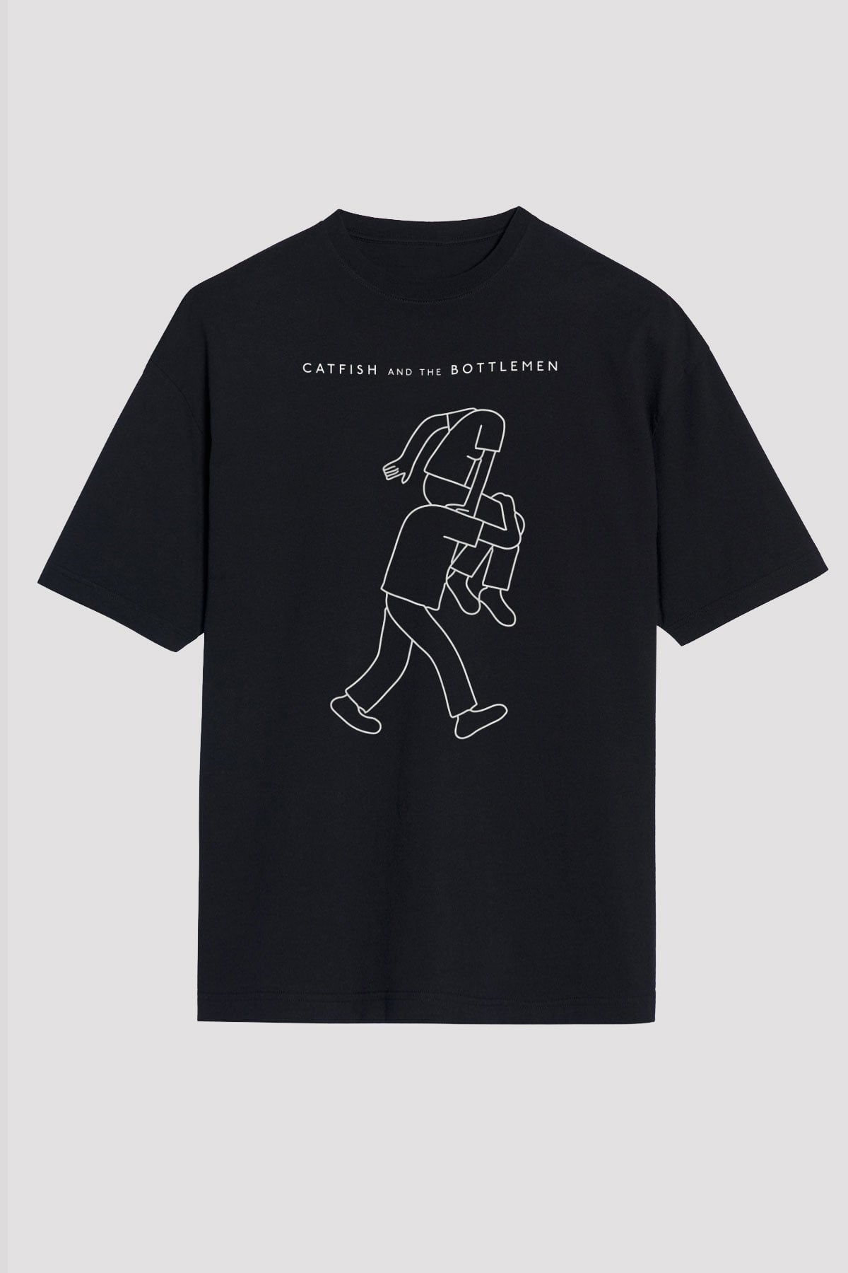 Catfish And The Bottlemen Baskılı Unisex Siyah Oversize Tişört