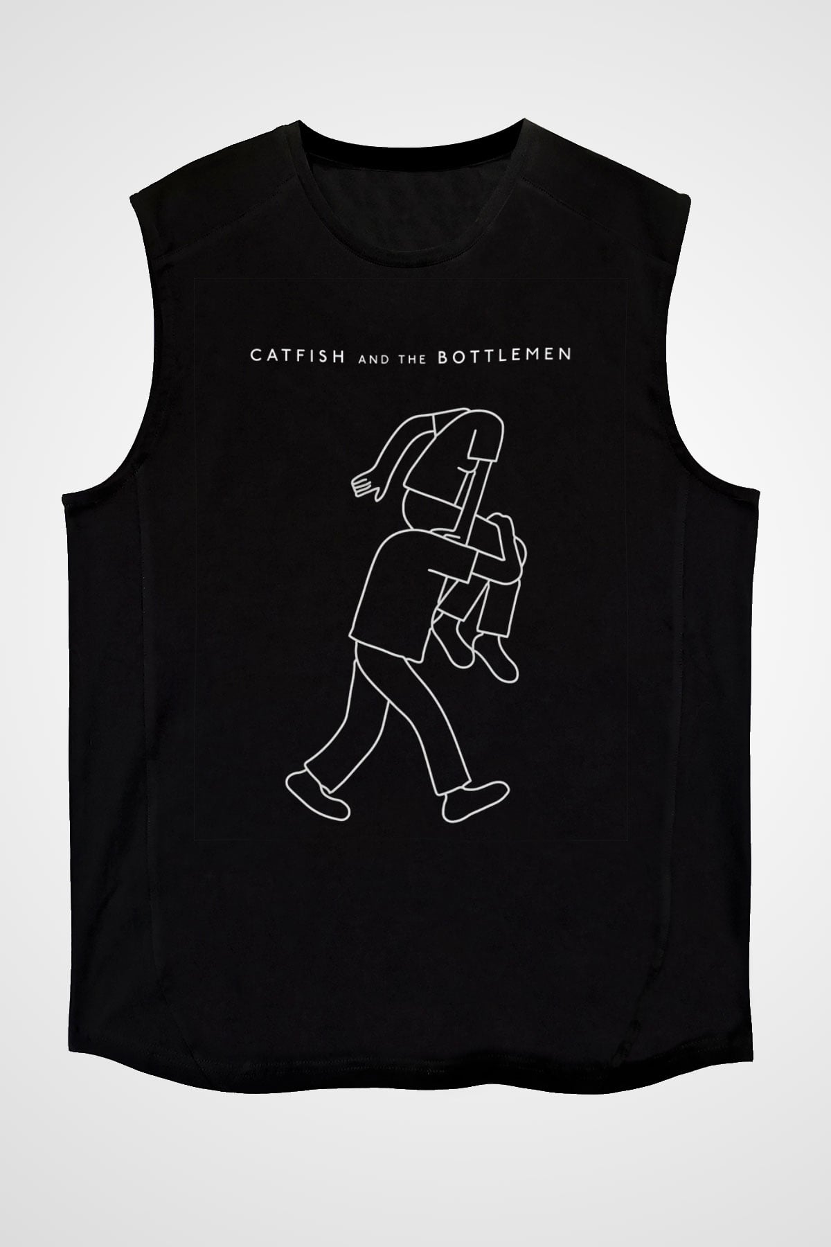 Catfish And The Bottlemen Baskılı Unisex Siyah Kolsuz Tişört