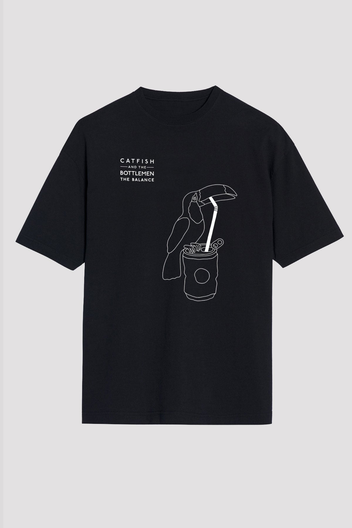 Catfish And The Bottlemen Baskılı Unisex Siyah Oversize Tişört
