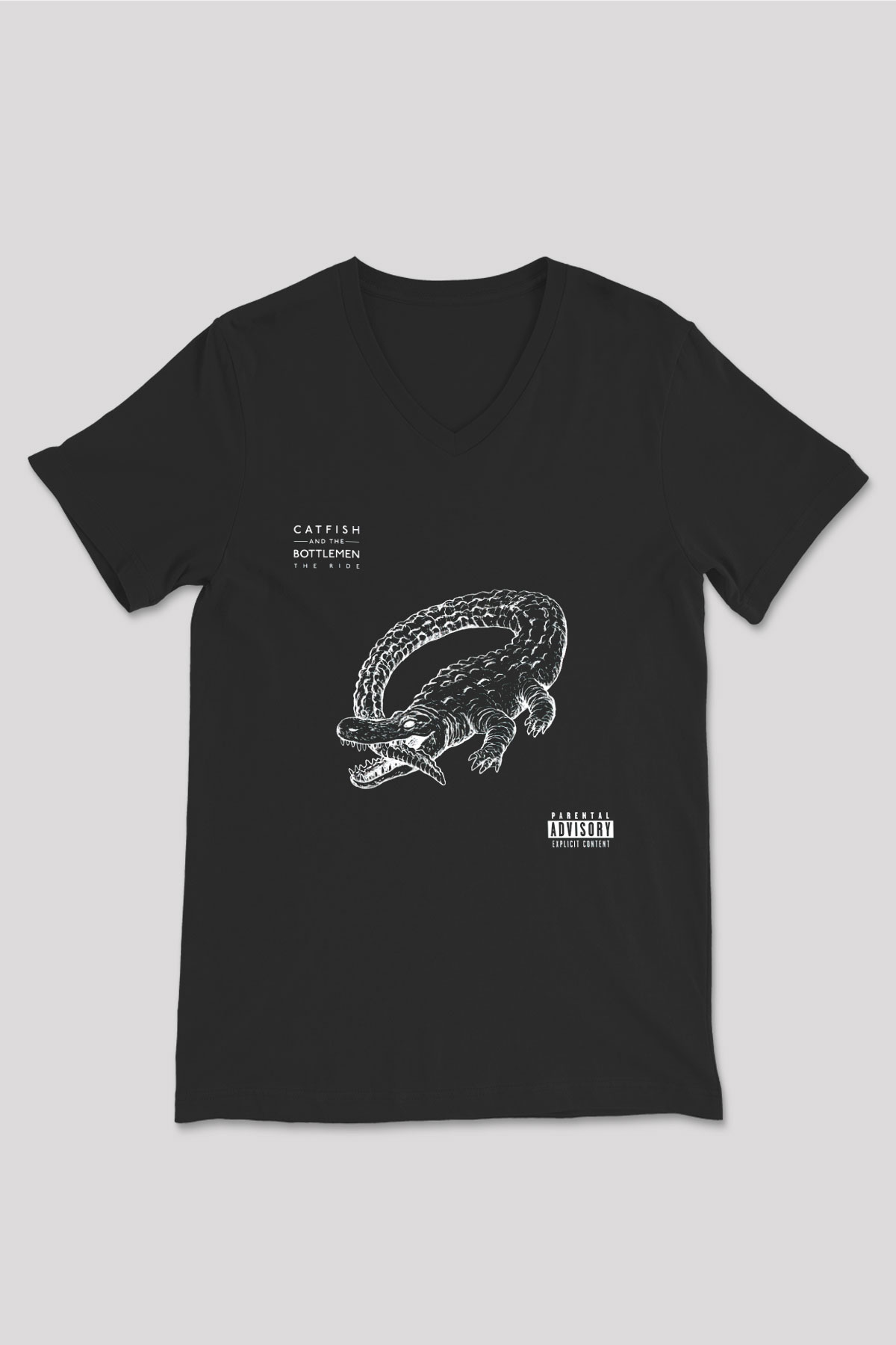 Catfish And The Bottlemen Siyah Unisex V Yaka Tişört T-Shirt