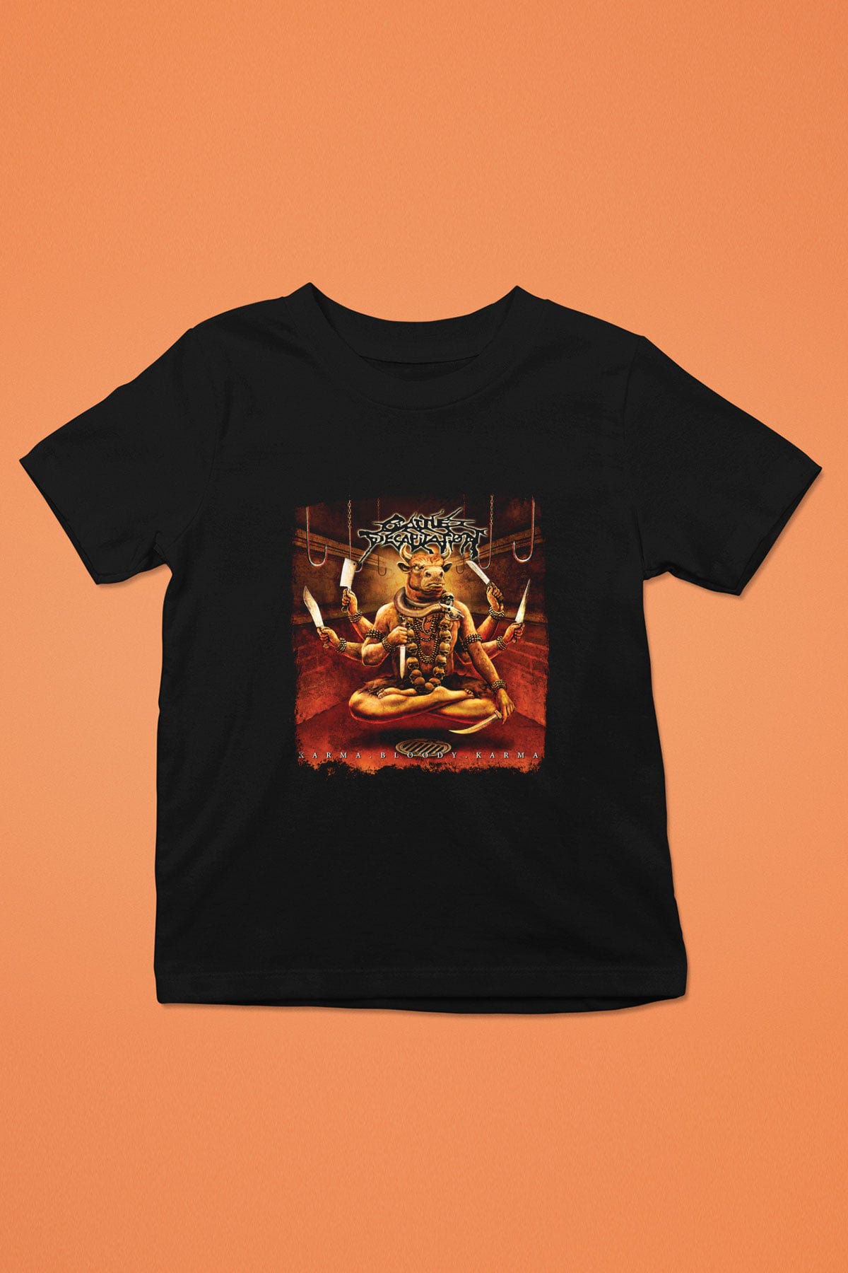 Cattle Decapitation Baskılı Unisex Siyah Çocuk Tişört